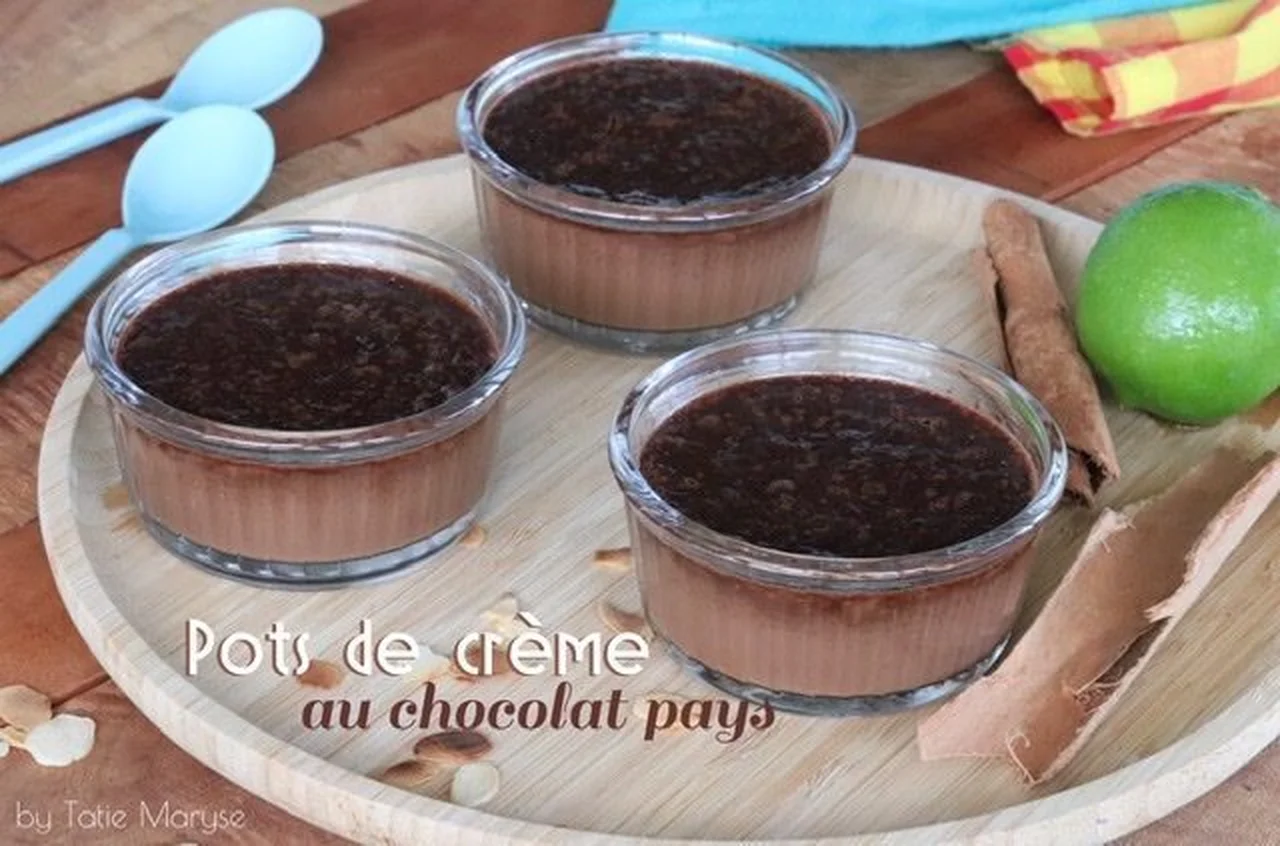Petits pots de flan au chocolat noir
