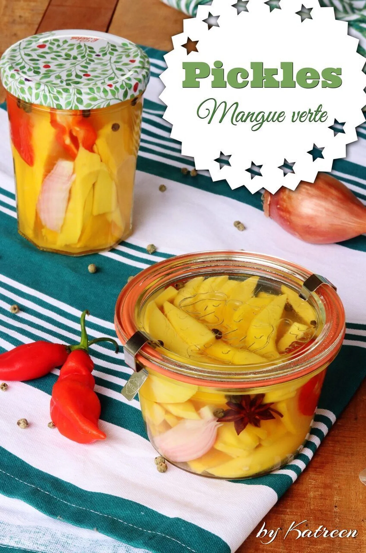 Pickles de mangue verte à l'anis