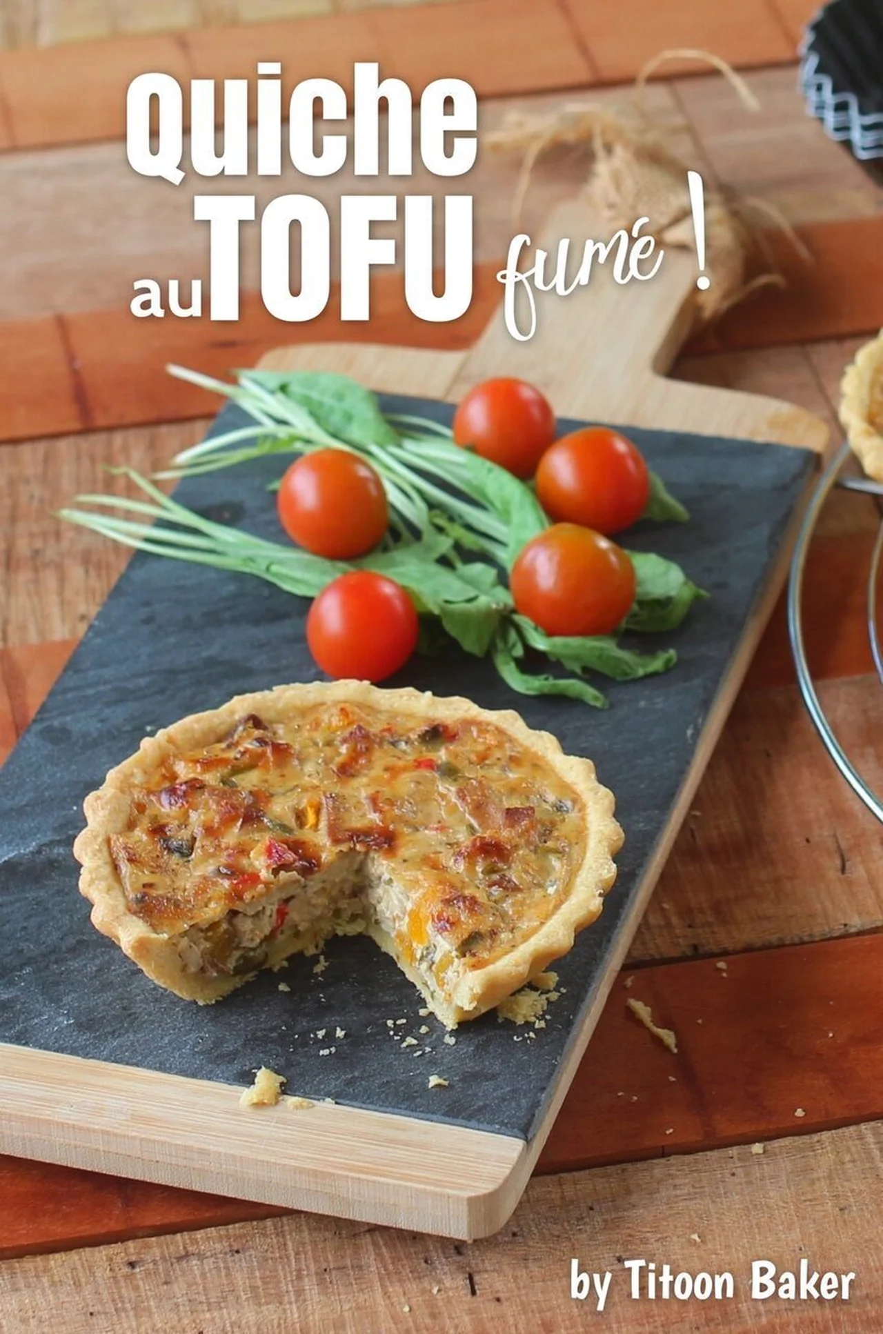 Quiche vegan au tofu fumé