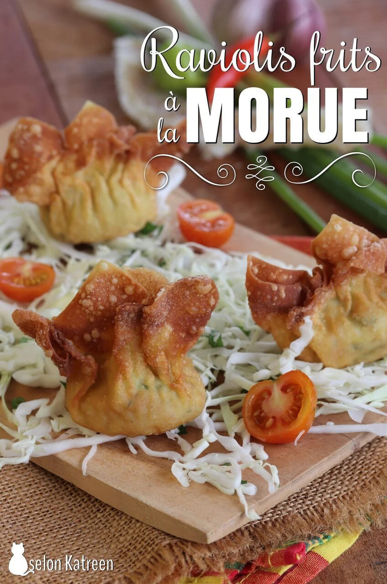 Raviolis frits à la morue