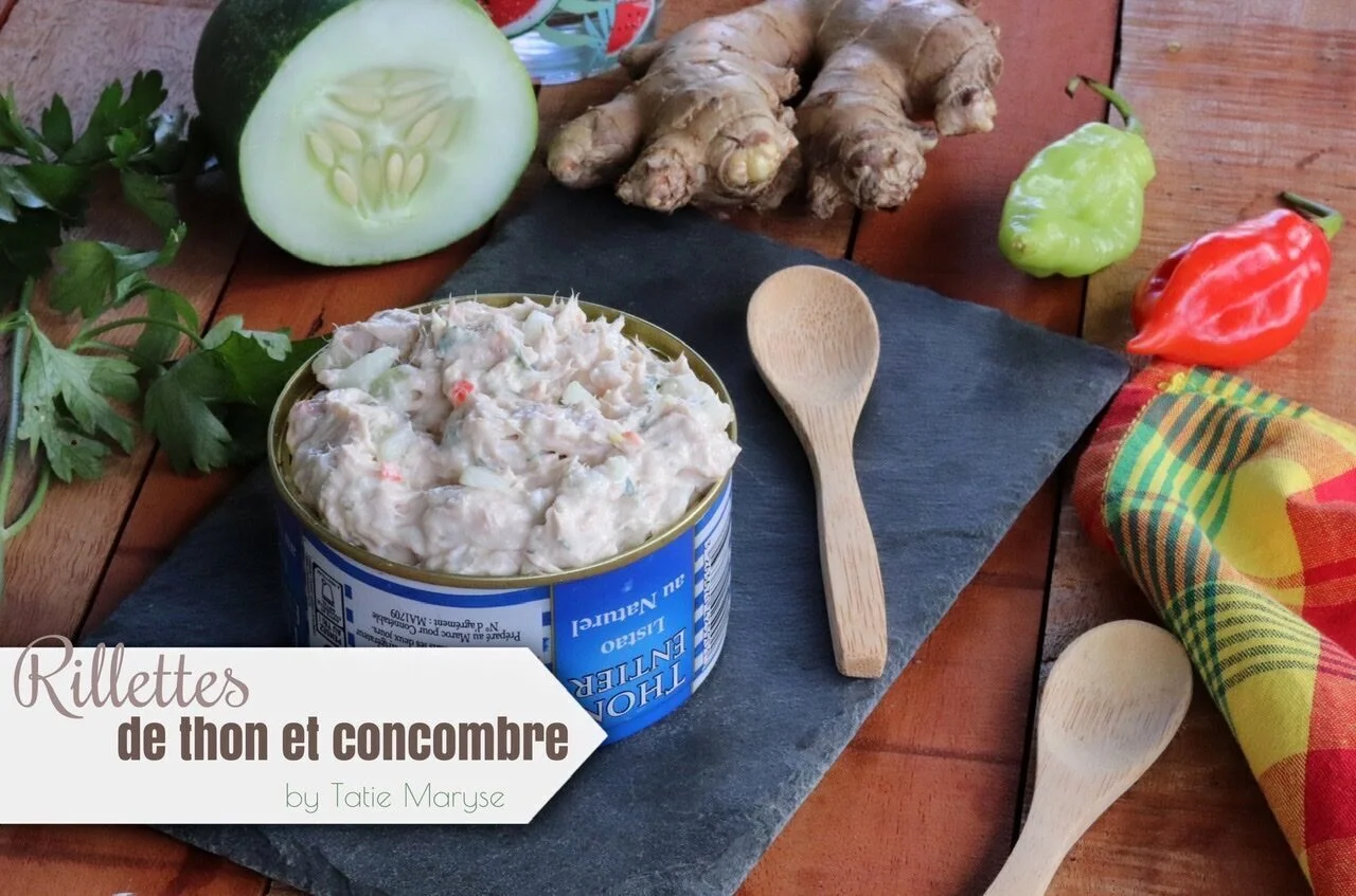 Rillettes de thon et concombre