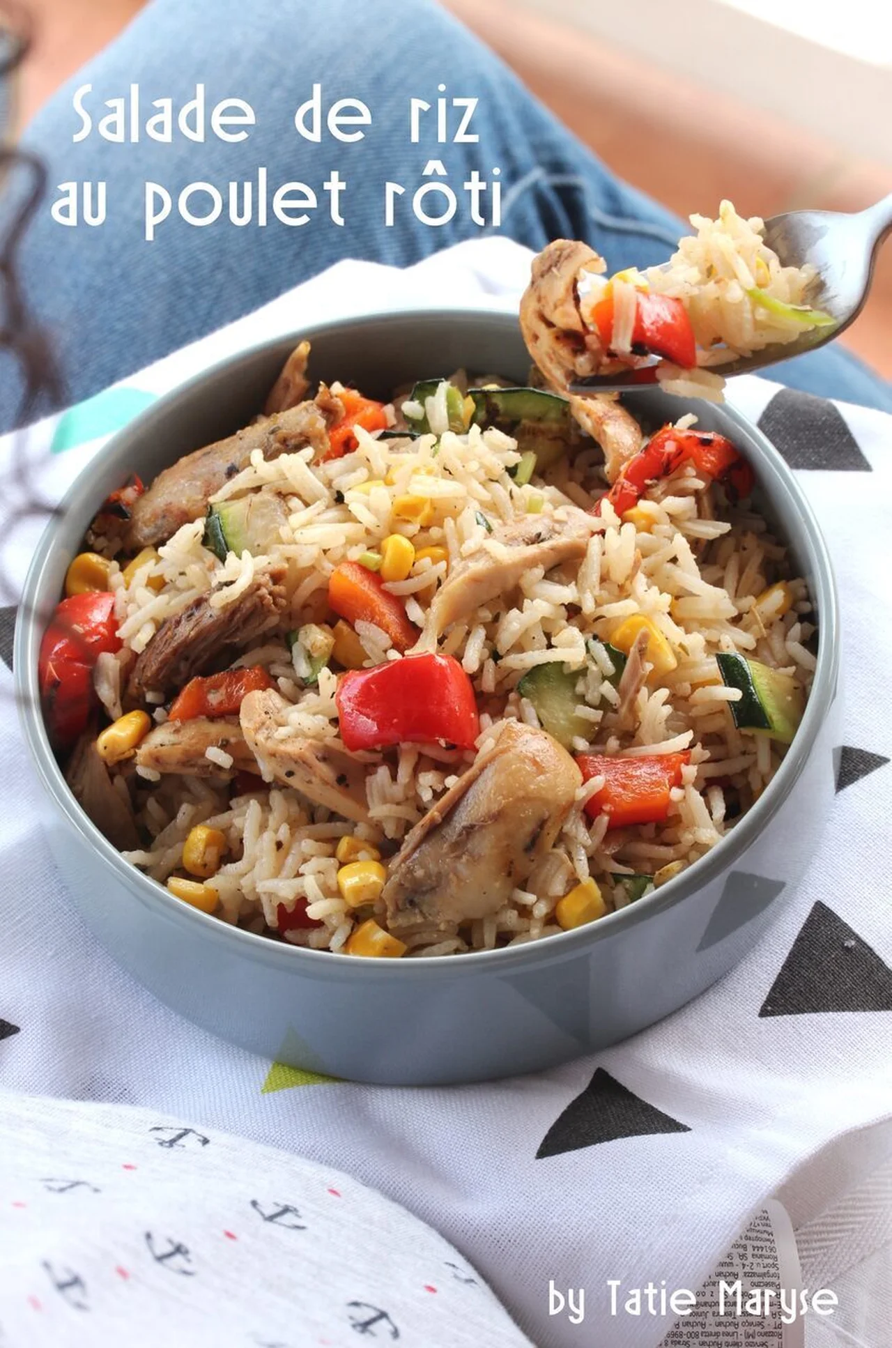 Salade de riz au poulet rôti