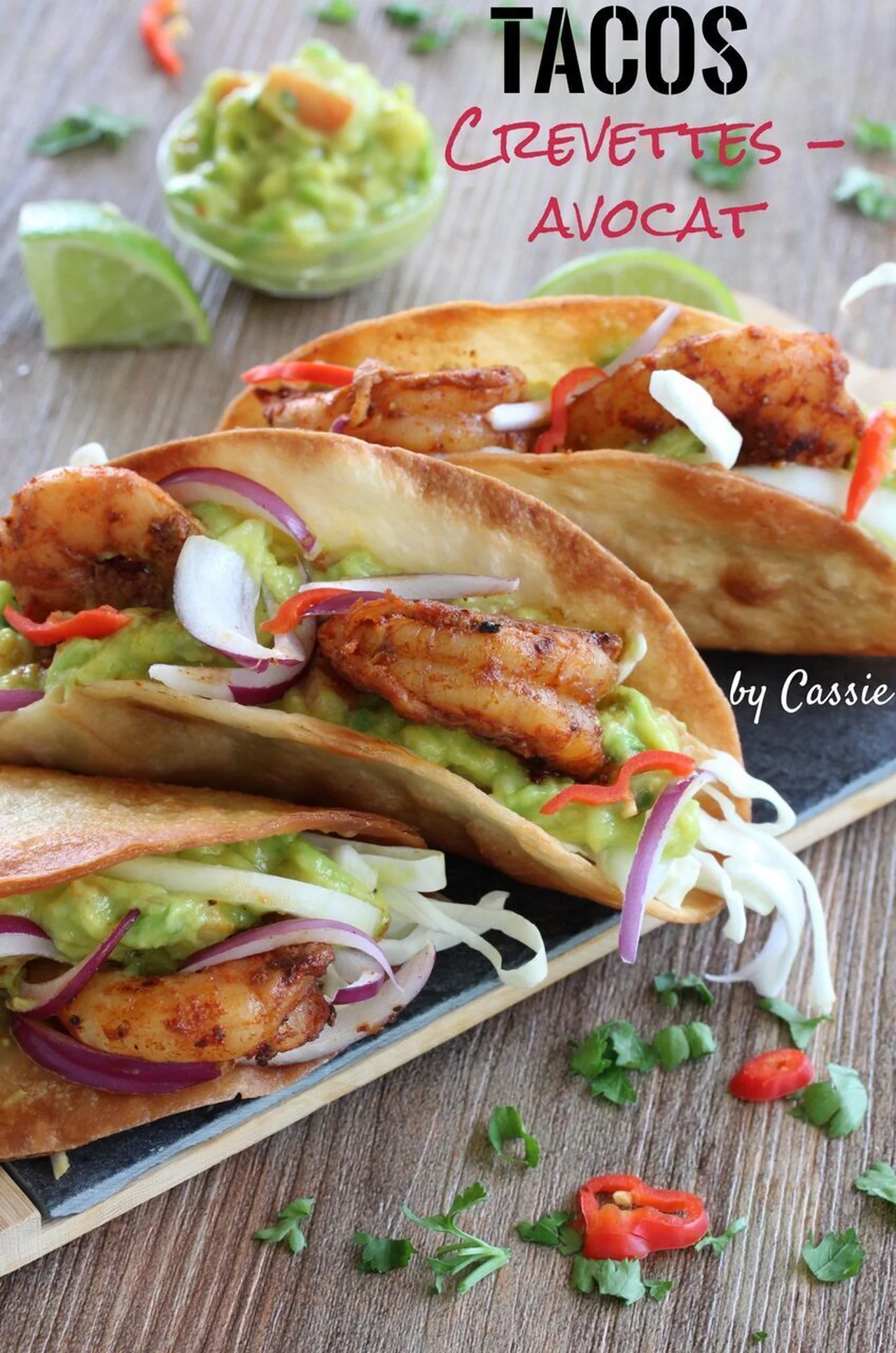 Tacos crevettes-avocat