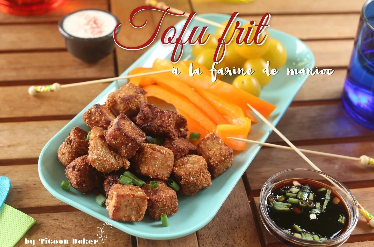 Tofu frit à la farine de manioc