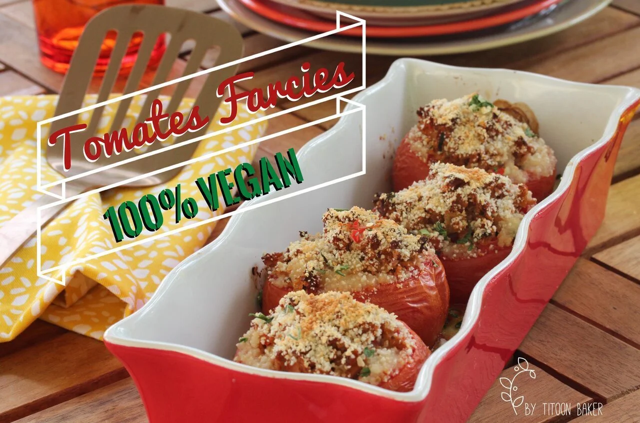 Tomates farcies vegan au soja texturé