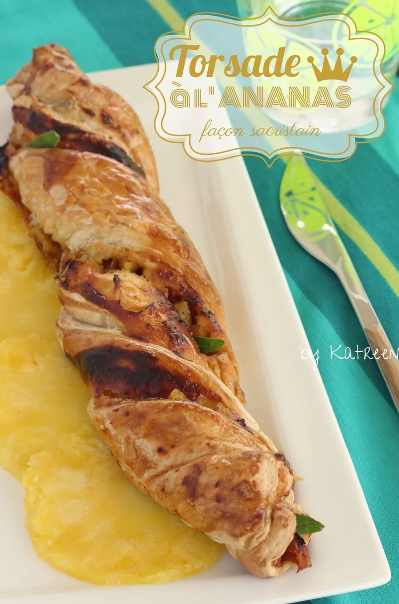 Torsade feuilletée à l'ananas façon sacristain
