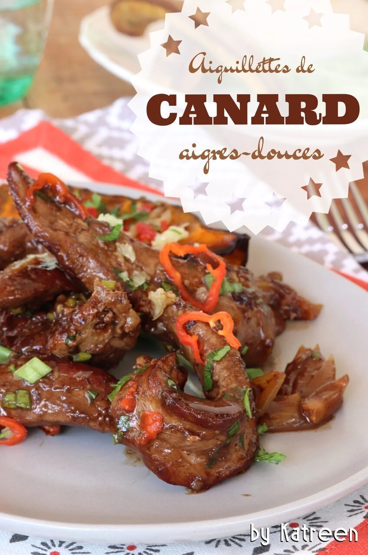 Aiguillettes de canard aigres-douces