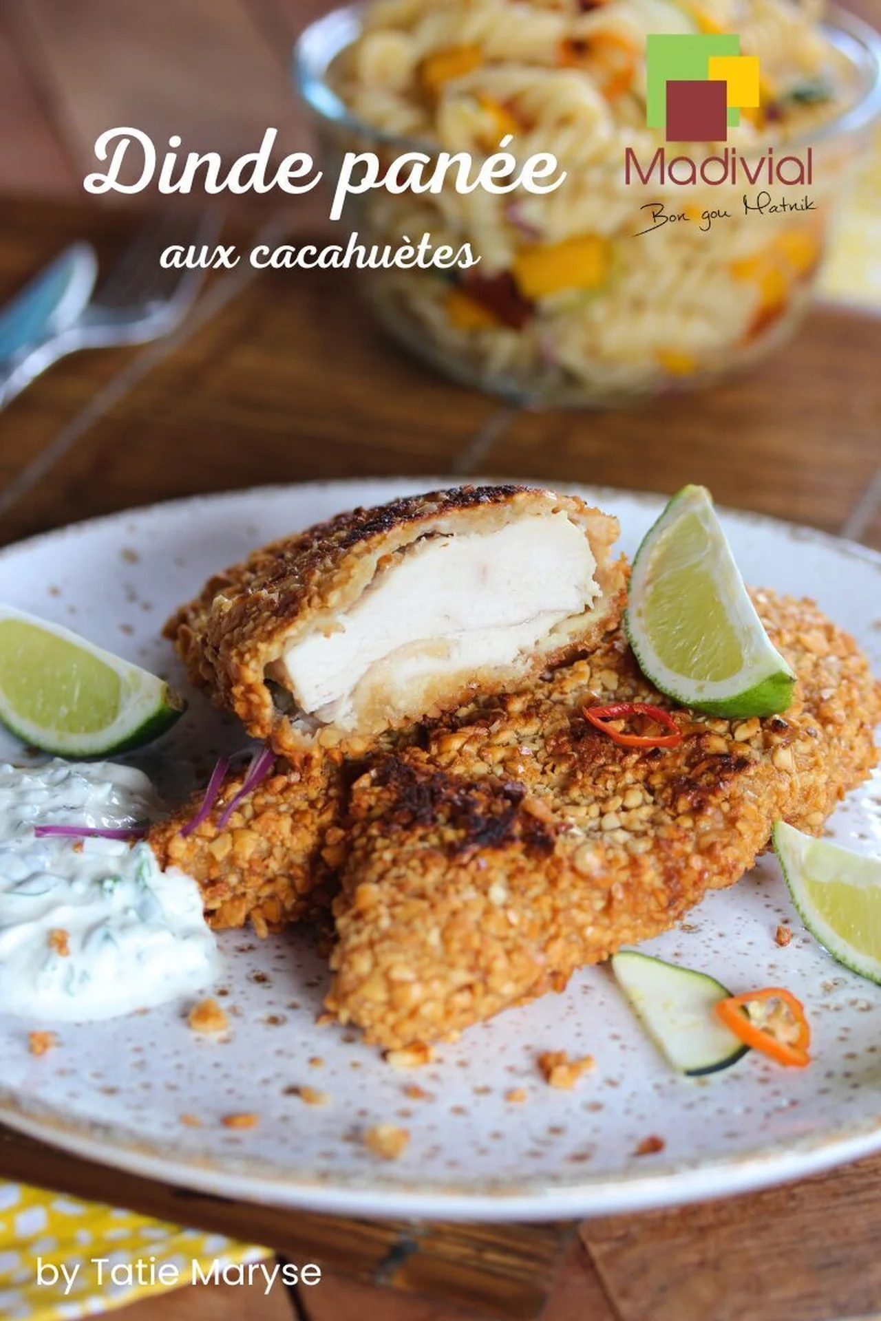Escalope de dinde panée aux cacahuètes