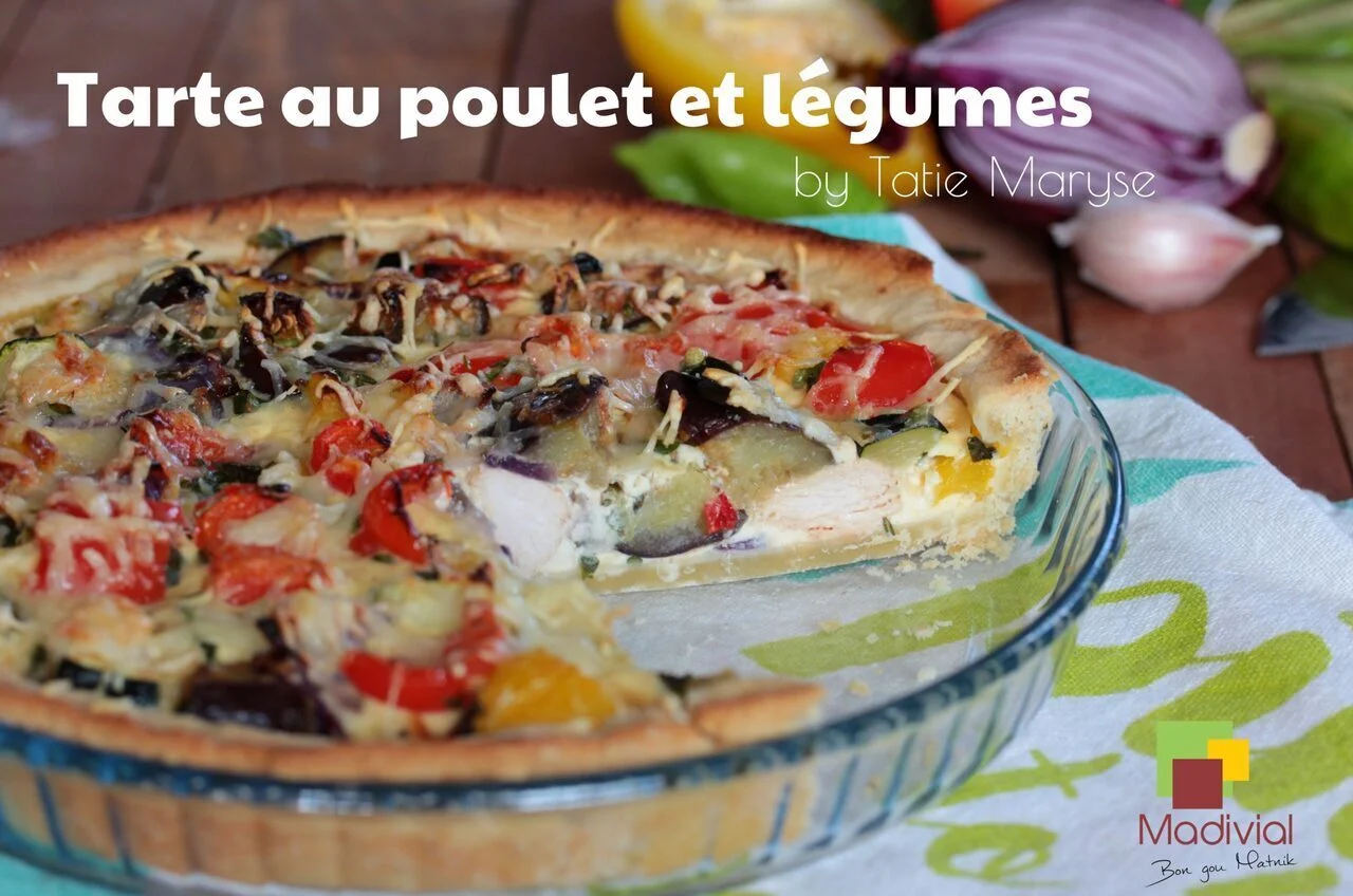 Tarte au poulet et aux légumes