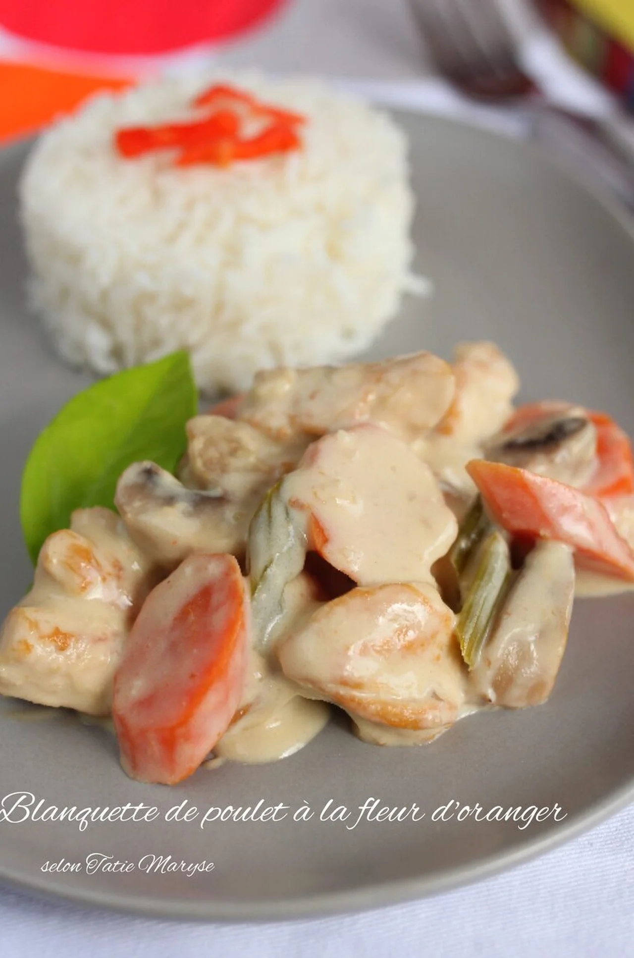 Blanquette de poulet créole à la feuille d'oranger
