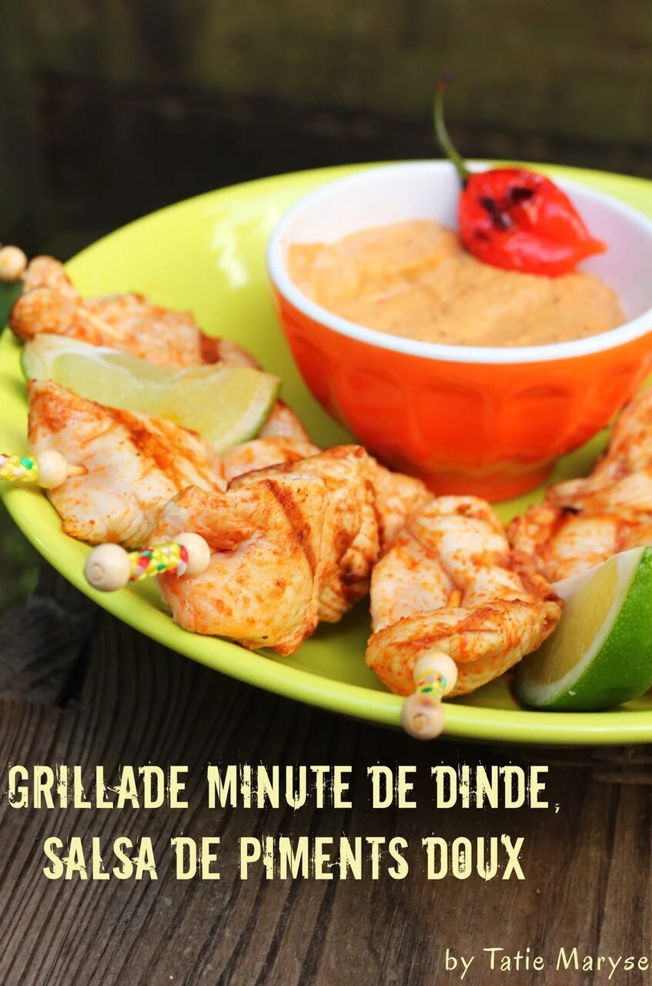 Brochettes de dinde et salsa de piments doux