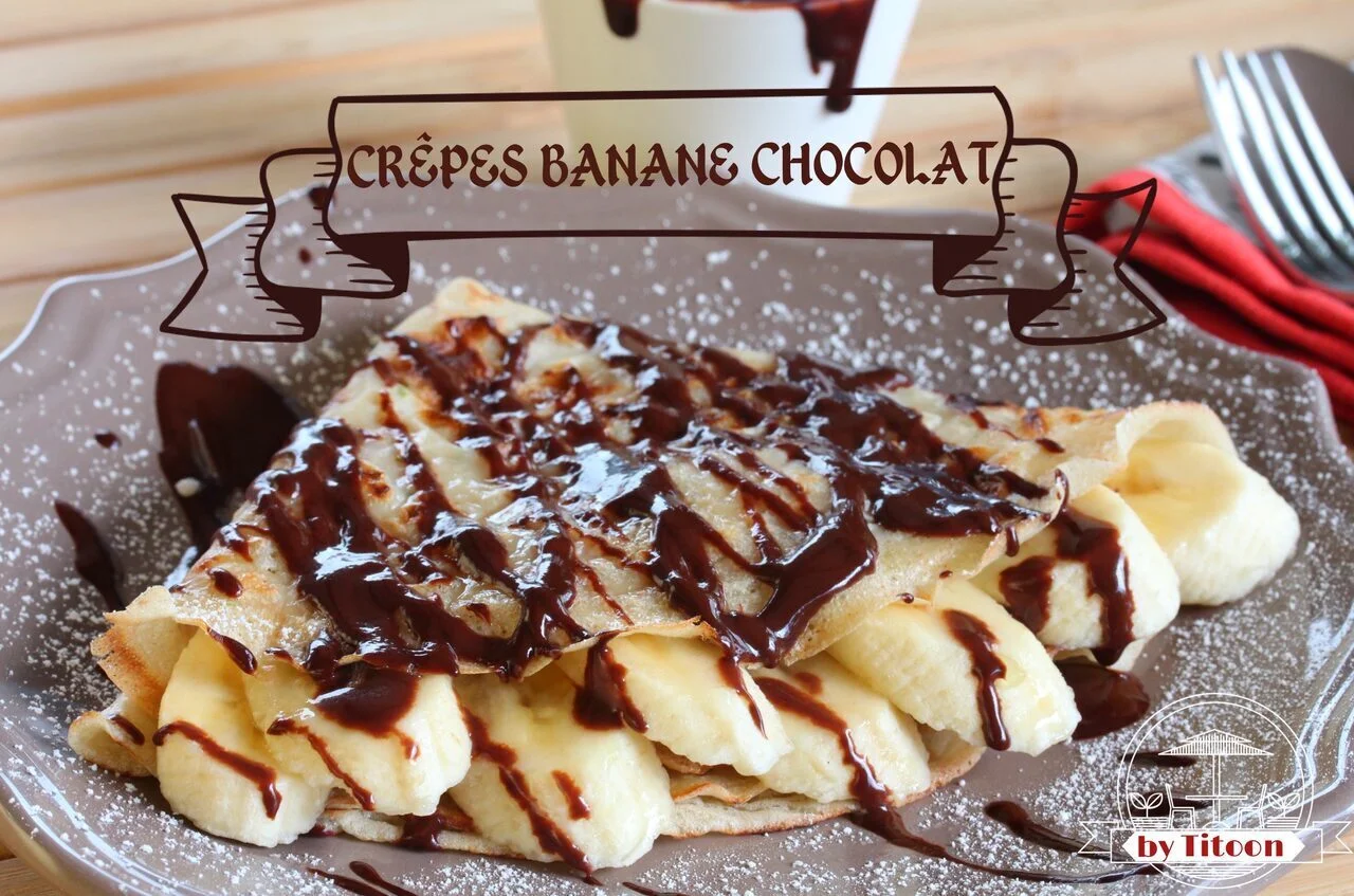 Crêpe choco banane vegan