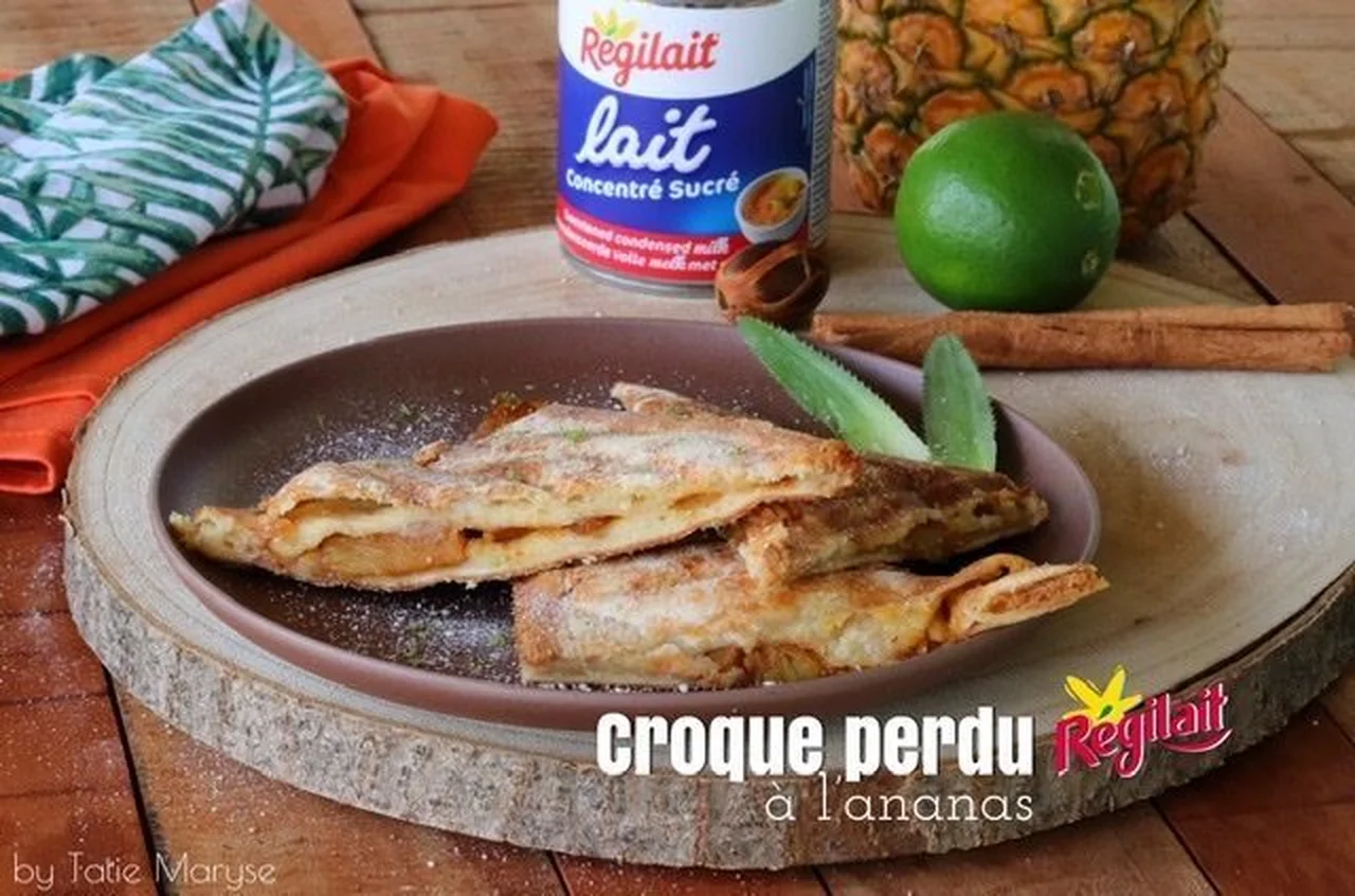 Croque perdu à l'ananas caramélisé