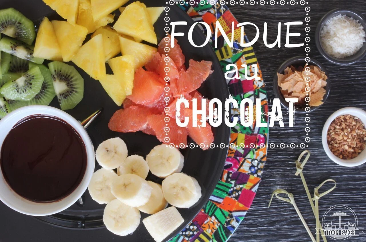 Fondue au chocolat et ses fruits exotiques