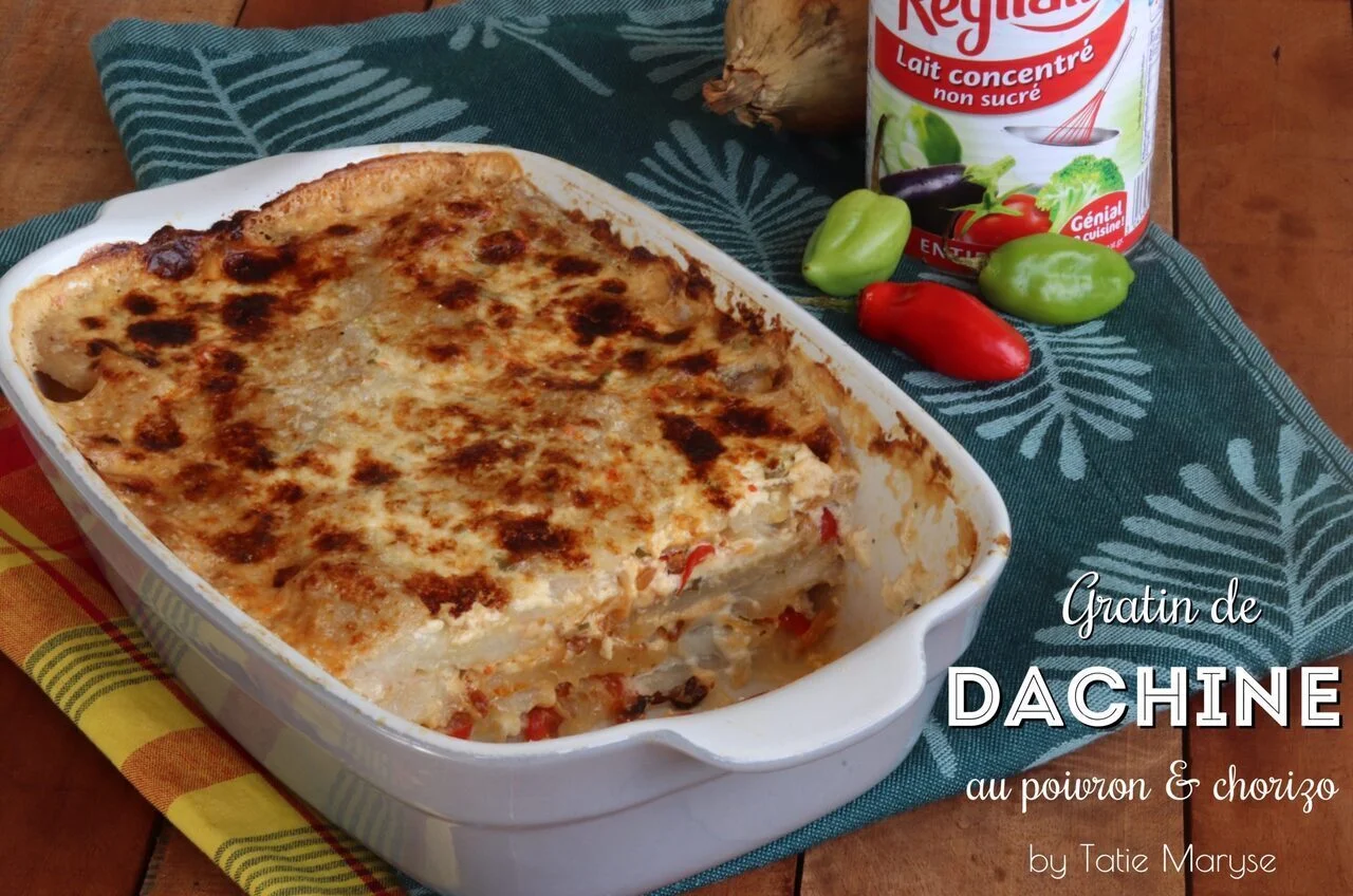 Gratin de dachine au poivron et au chorizo