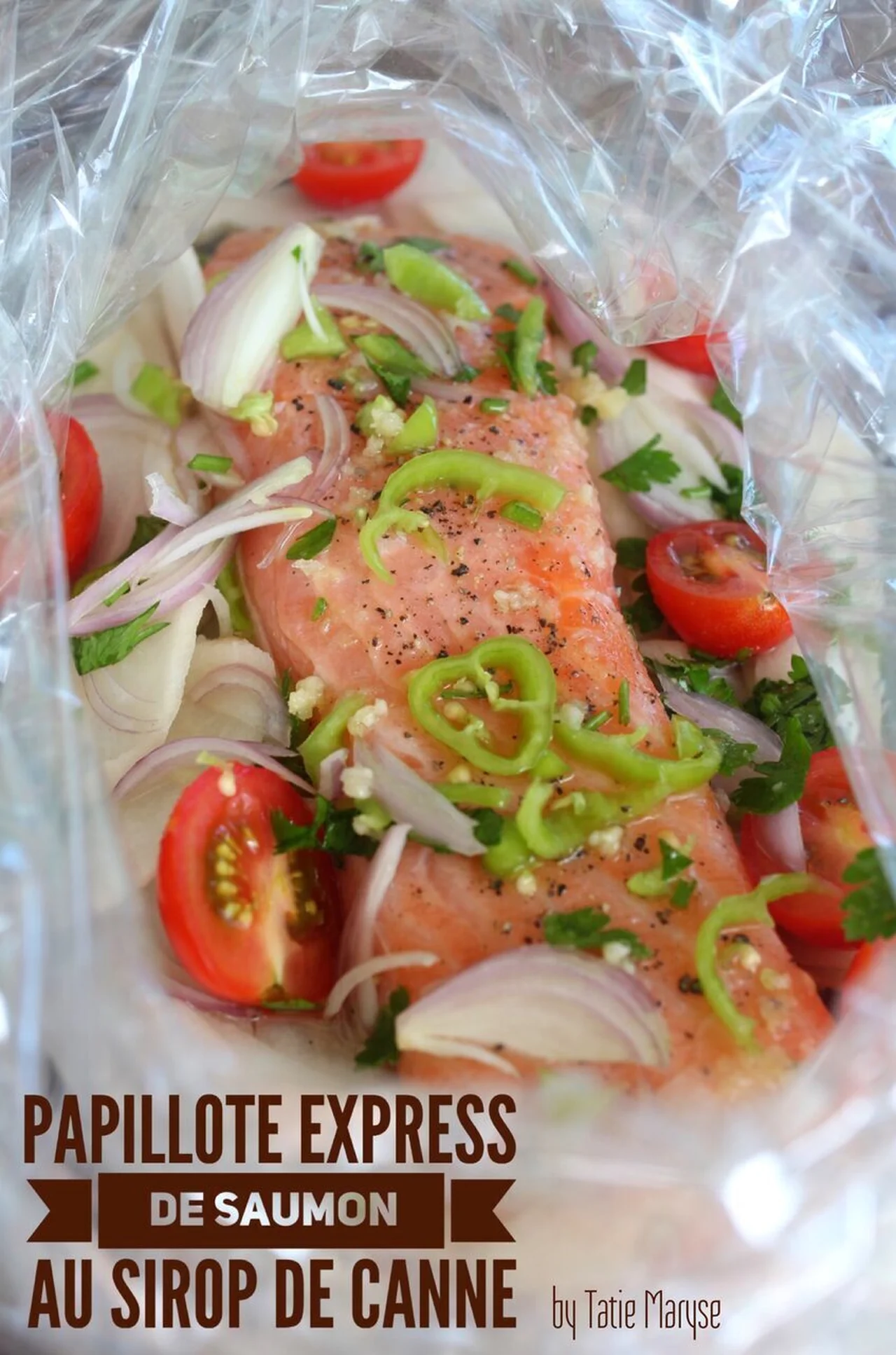 Papillote express de saumon au sirop de canne