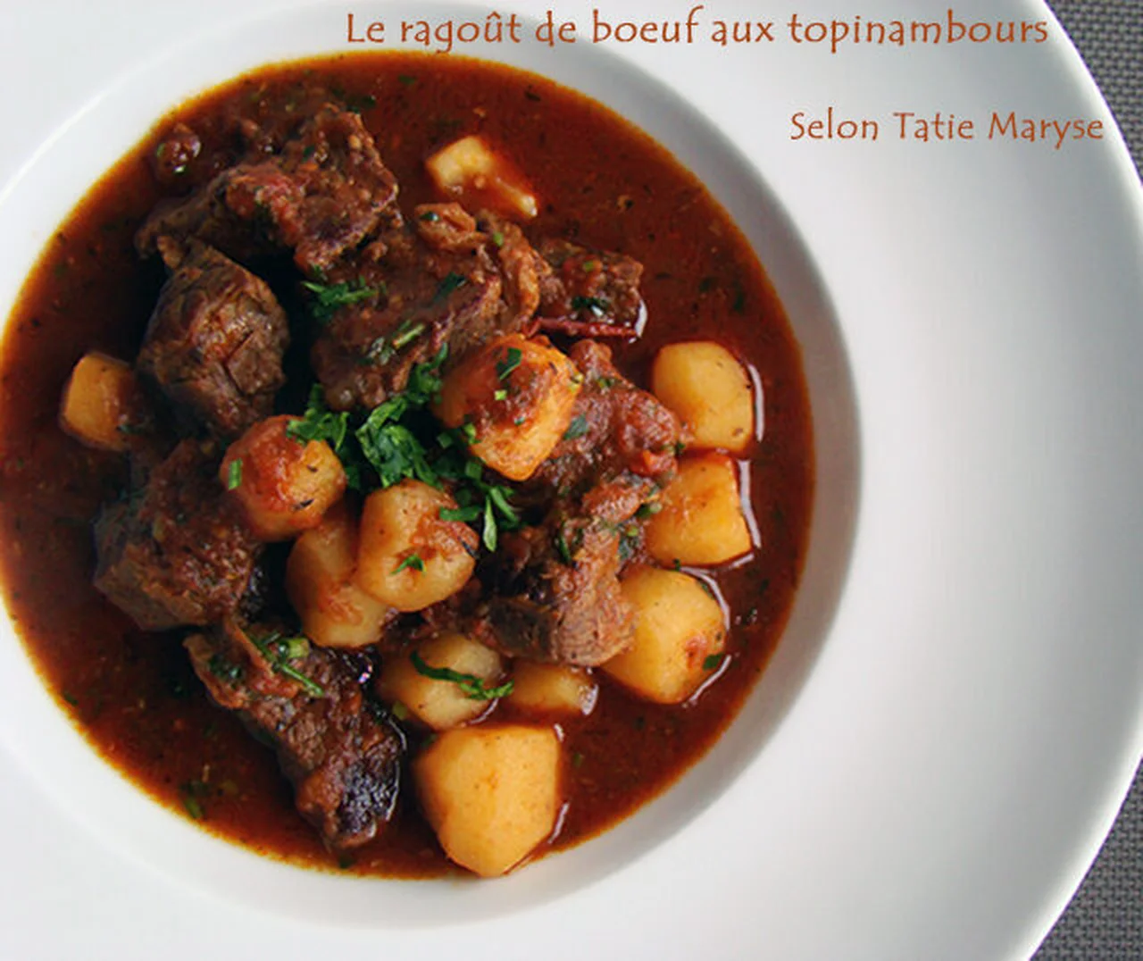 Ragoût de bœuf aux topinambours pays