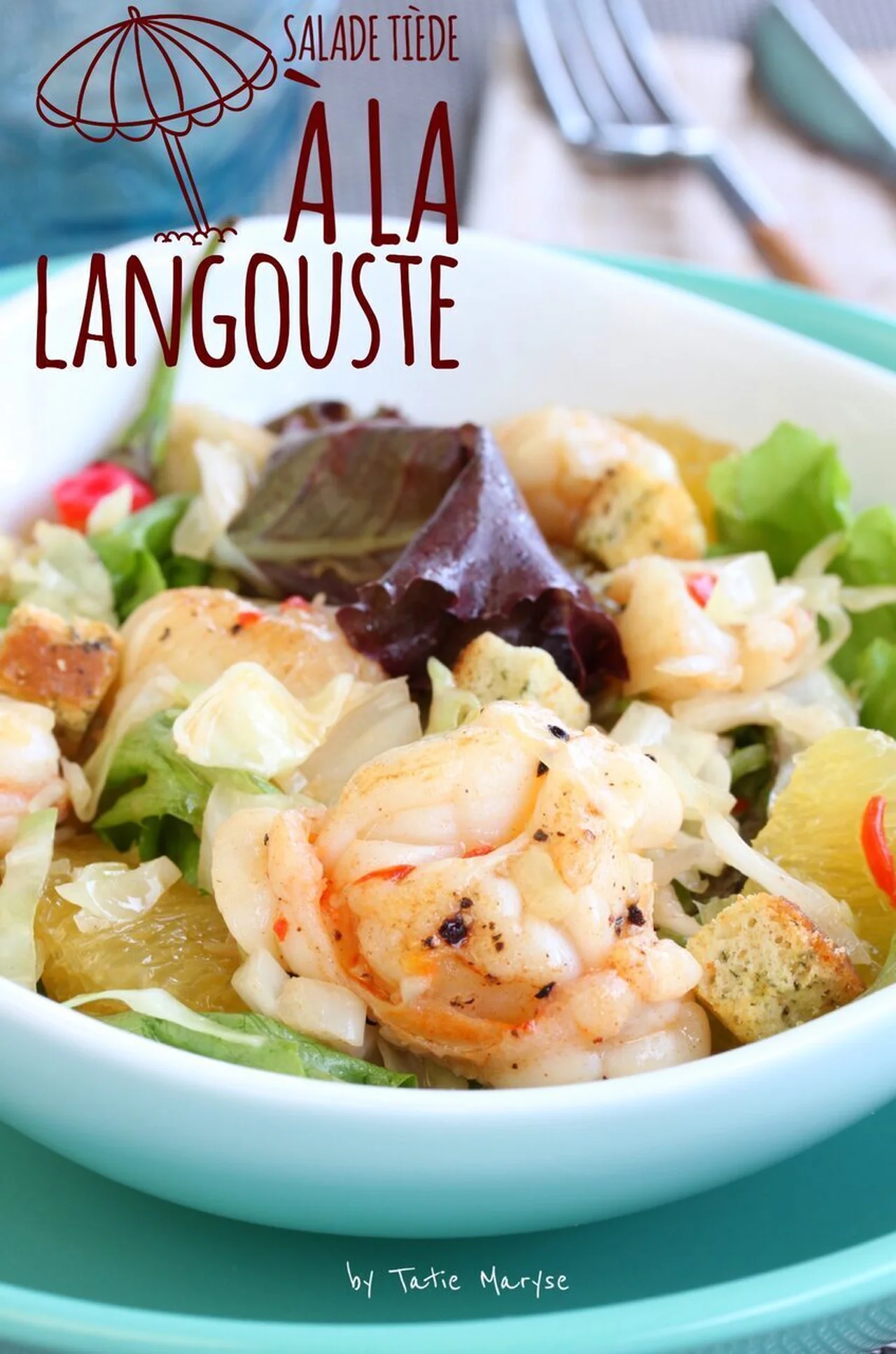 Salade à la langouste et agrumes