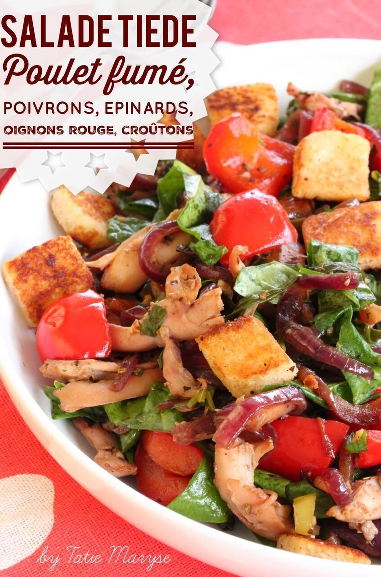 Salade tiède au poulet fumé