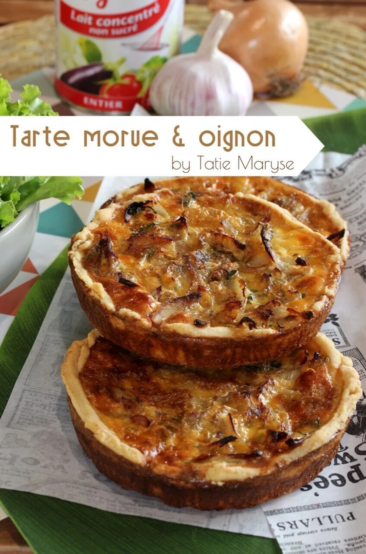 Tarte morue et oignon