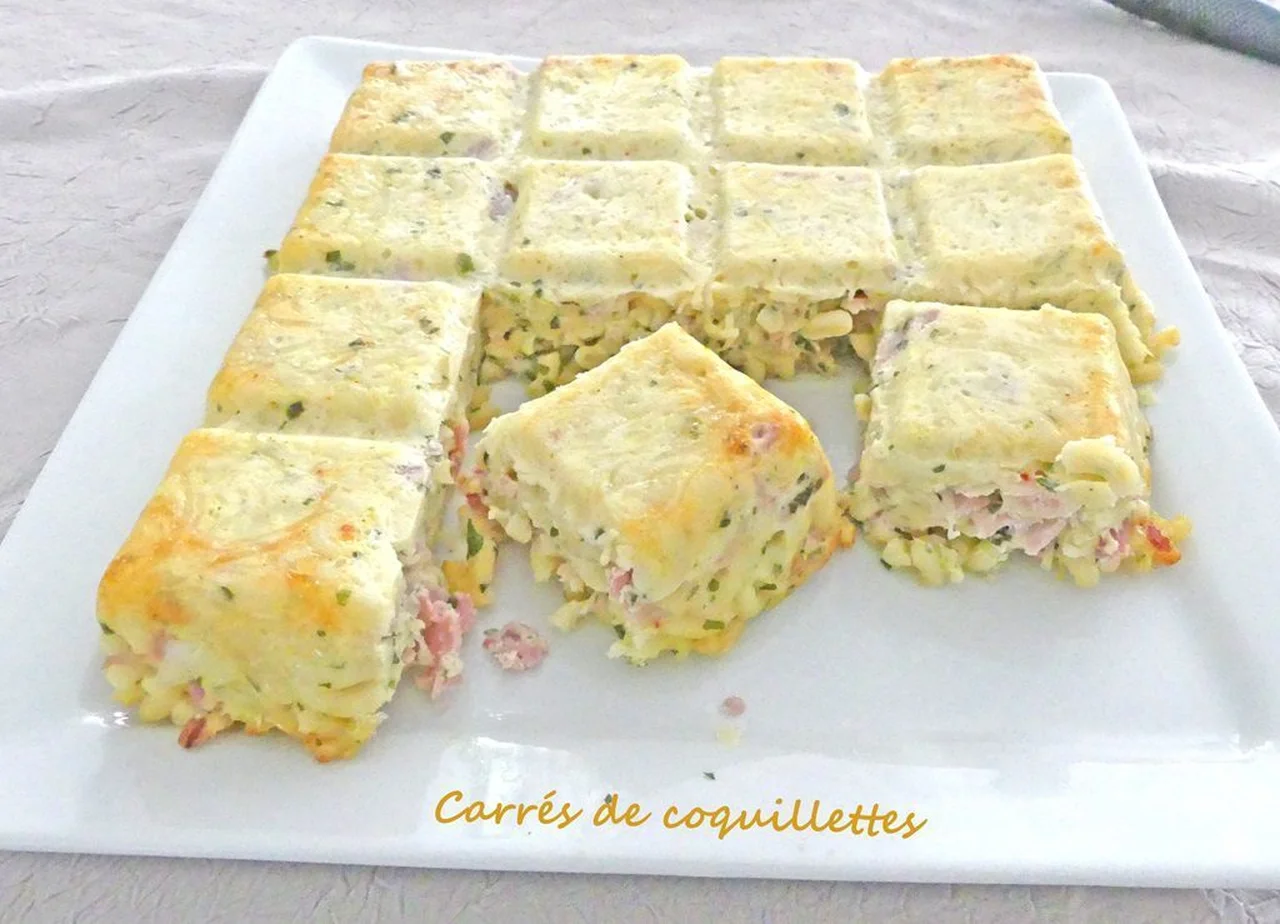 Carrés de coquillettes