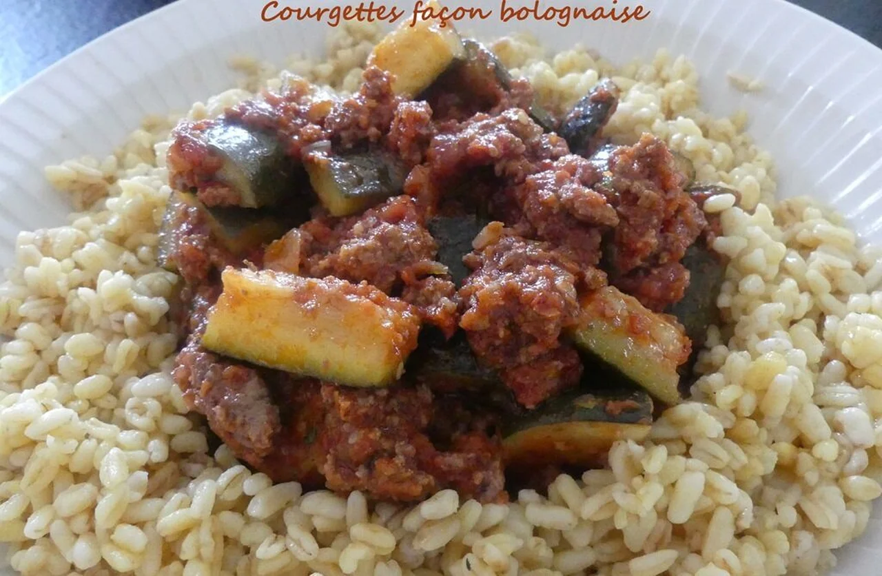 Courgettes façon bolognaise