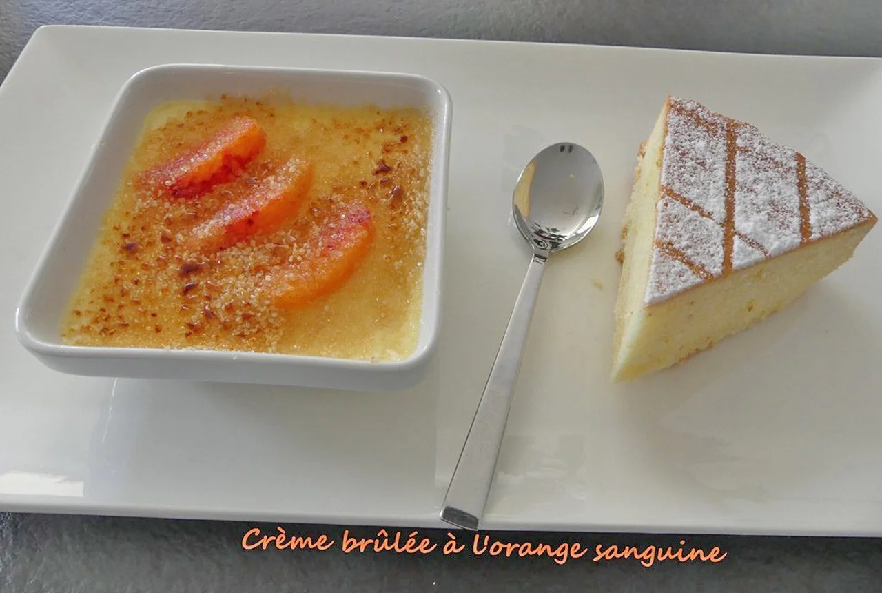Crème brûlée à l'orange sanguine
