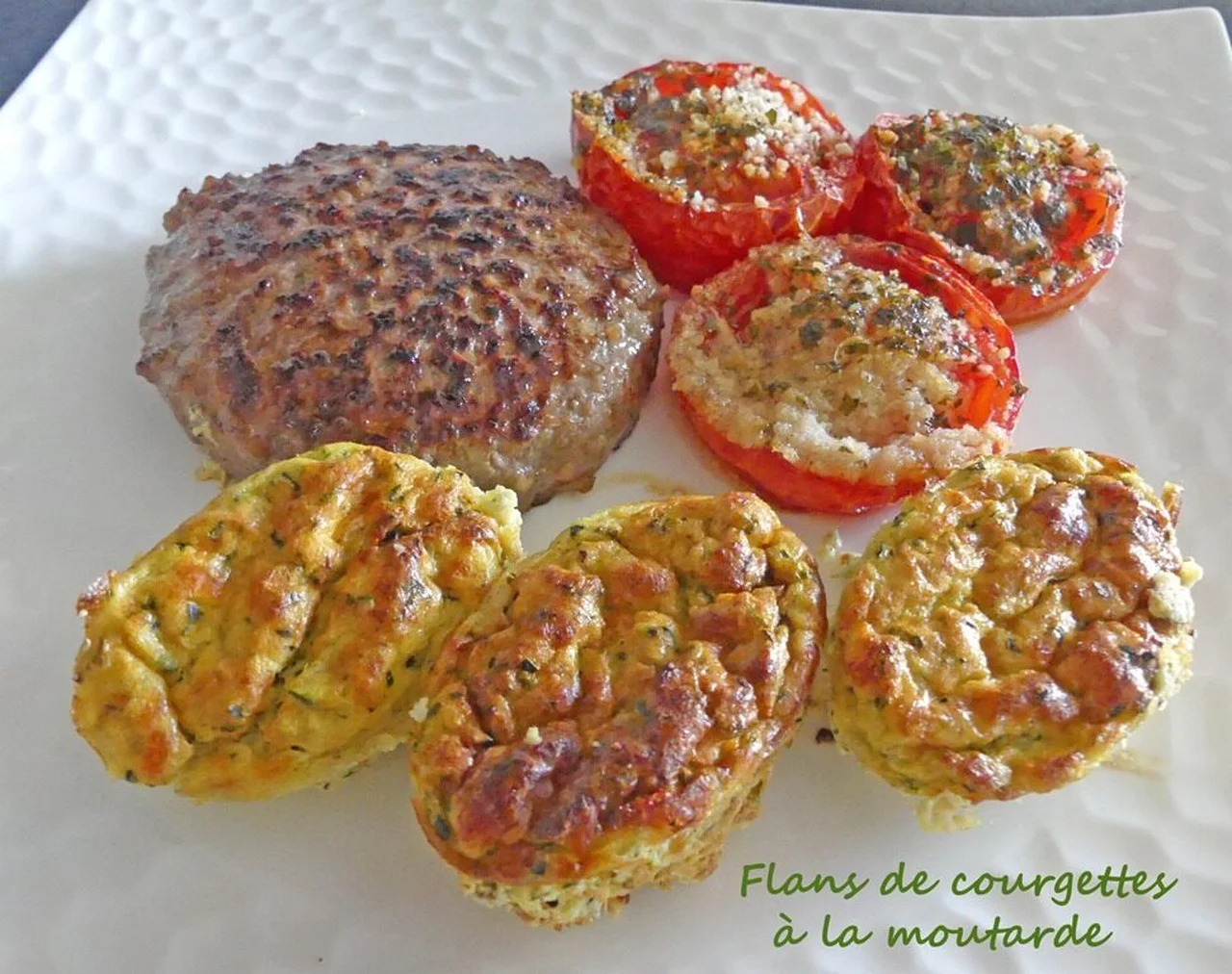 Flans de courgette à la moutarde