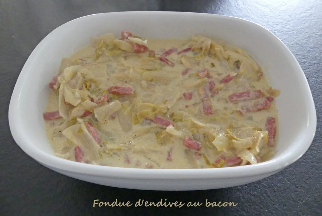 Fondue d'endives au bacon