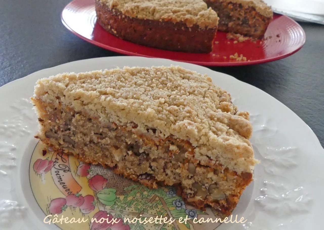 Gâteau noix noisettes et cannelle