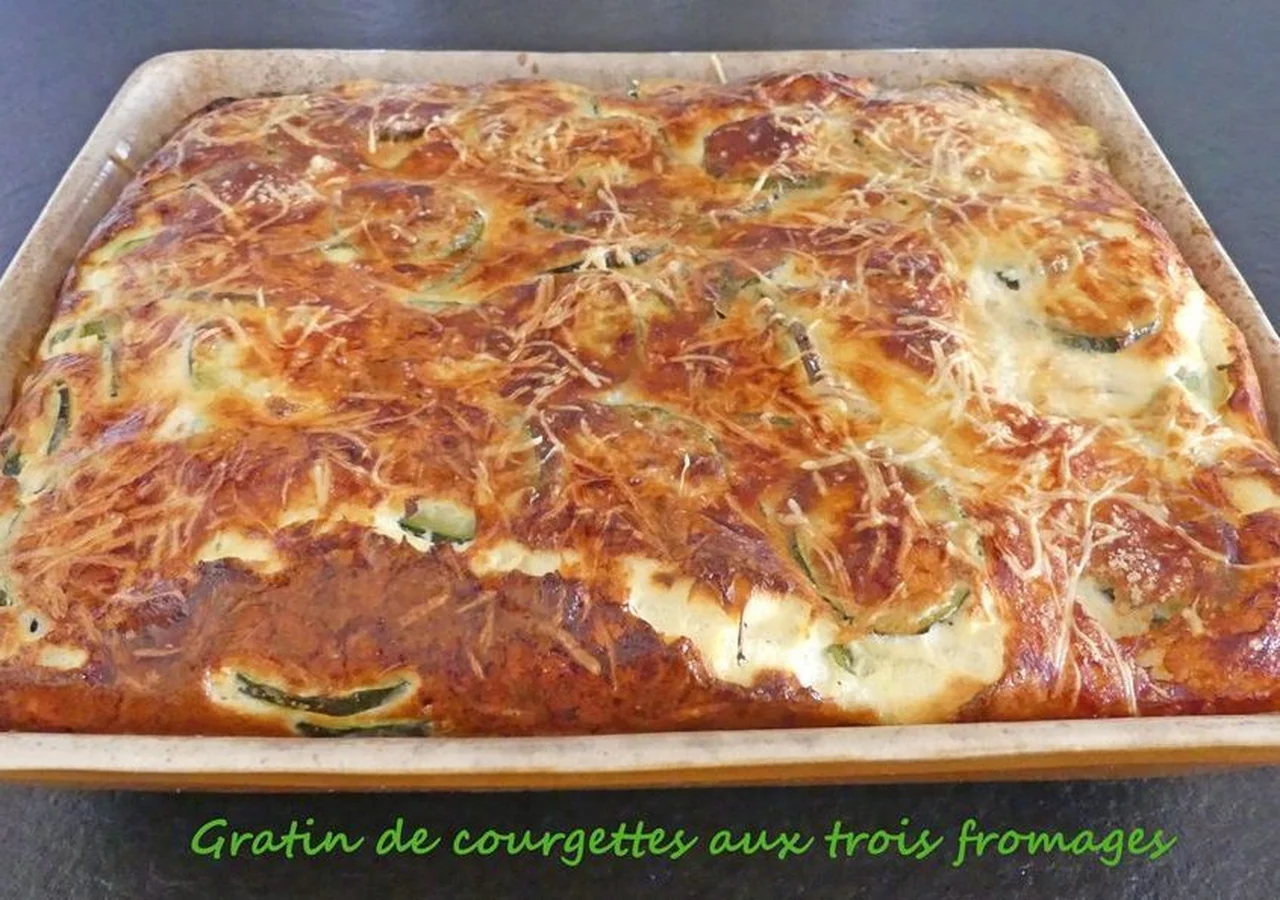 Gratin de courgettes aux trois fromages