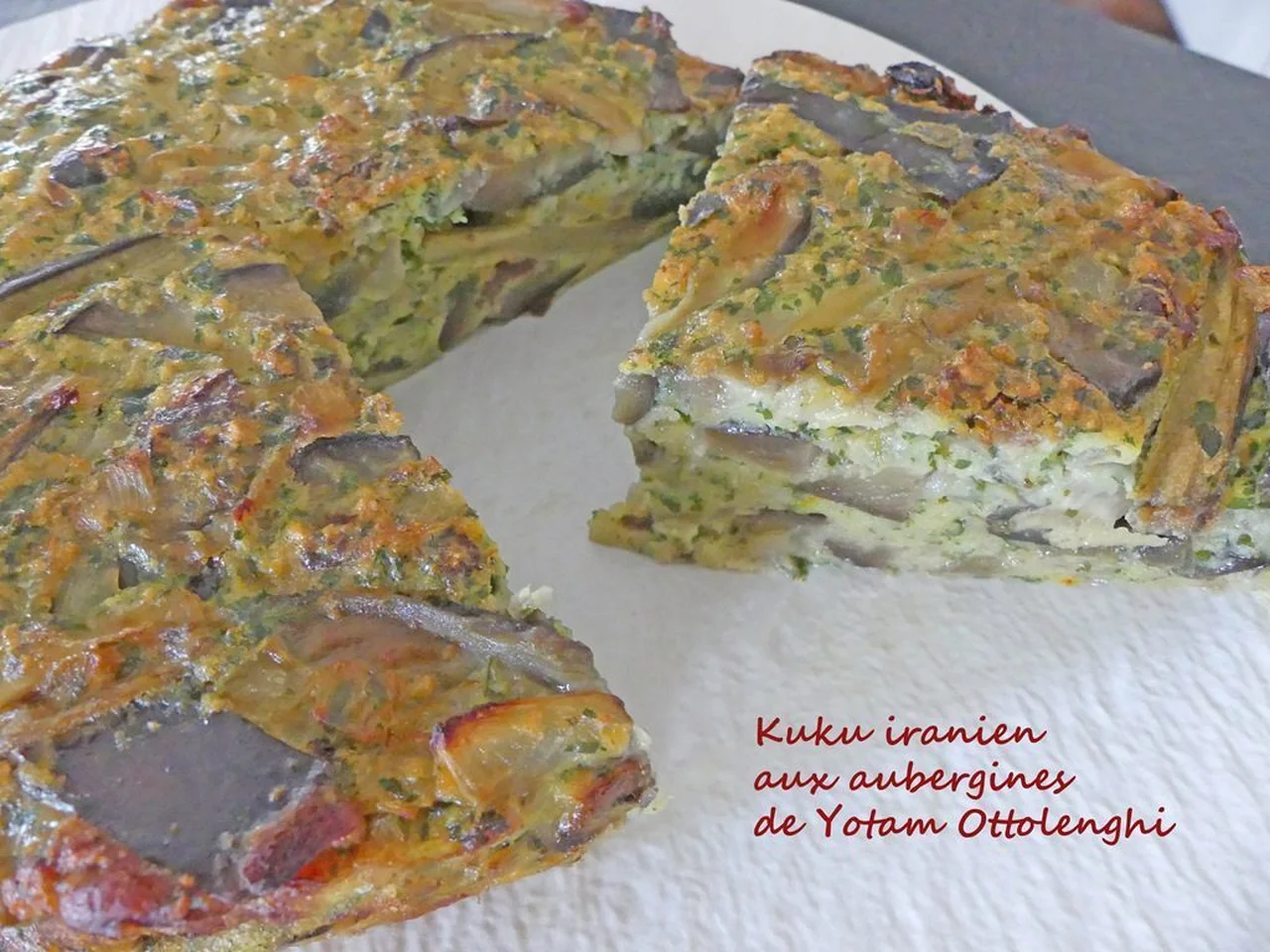 Kuku iranien aux aubergines