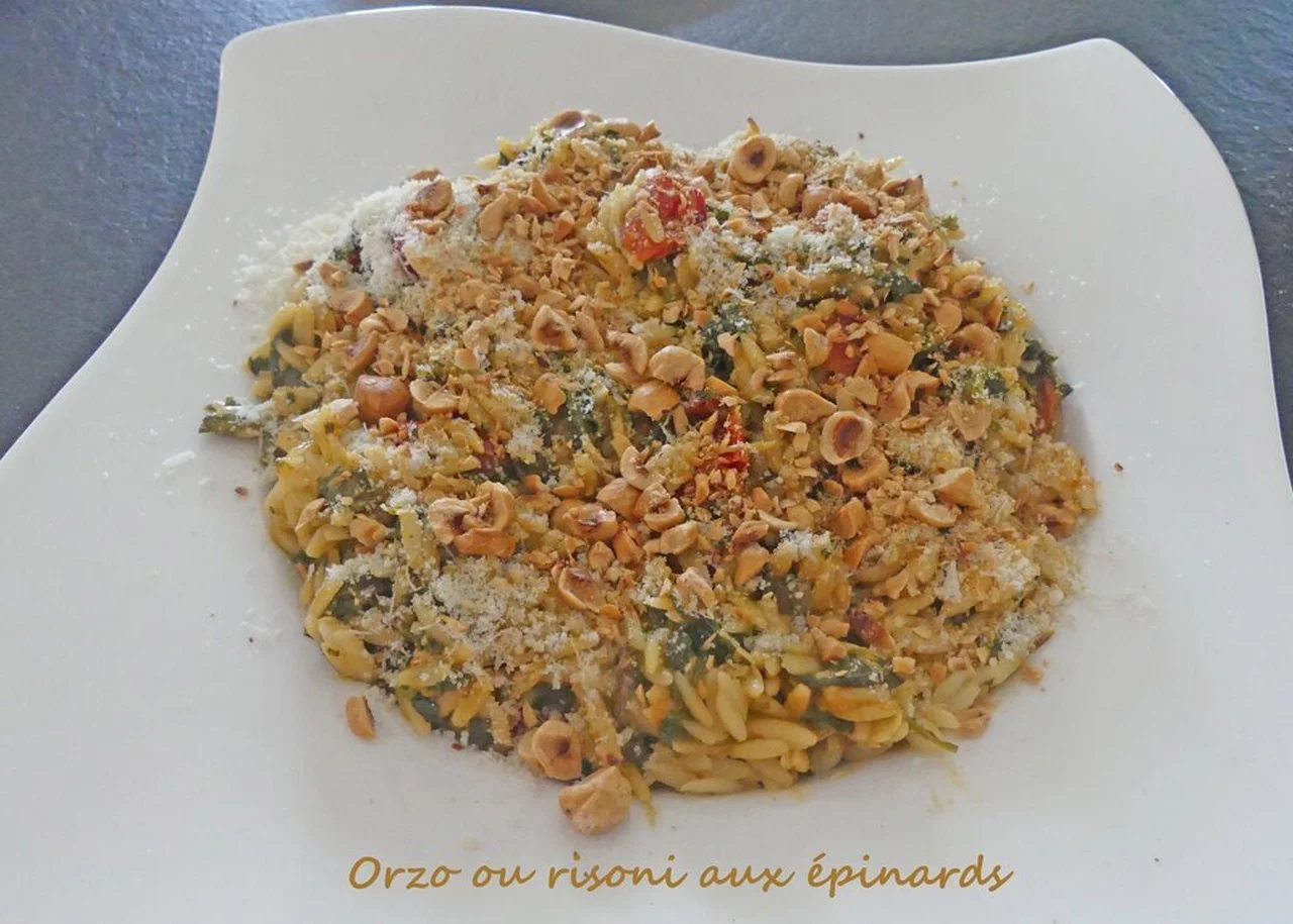 Orzo aux épinards