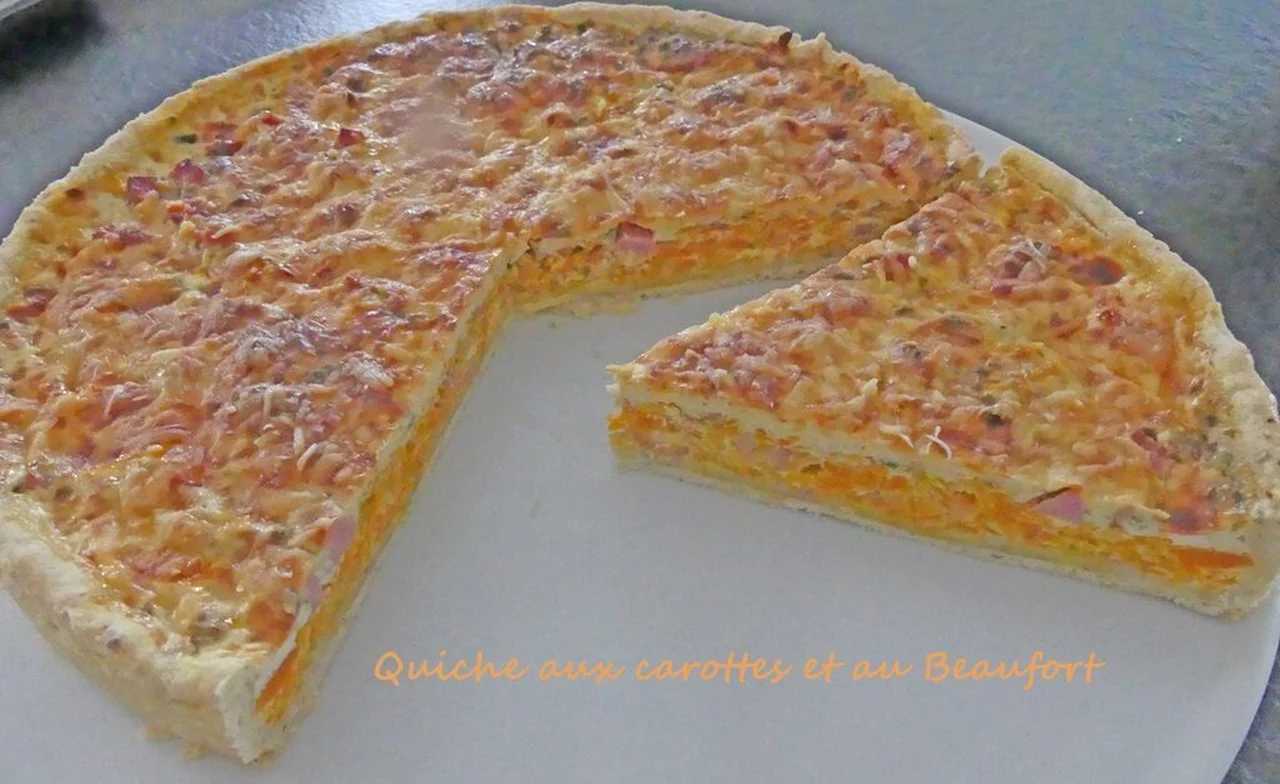 Quiche aux carottes et au Beaufort