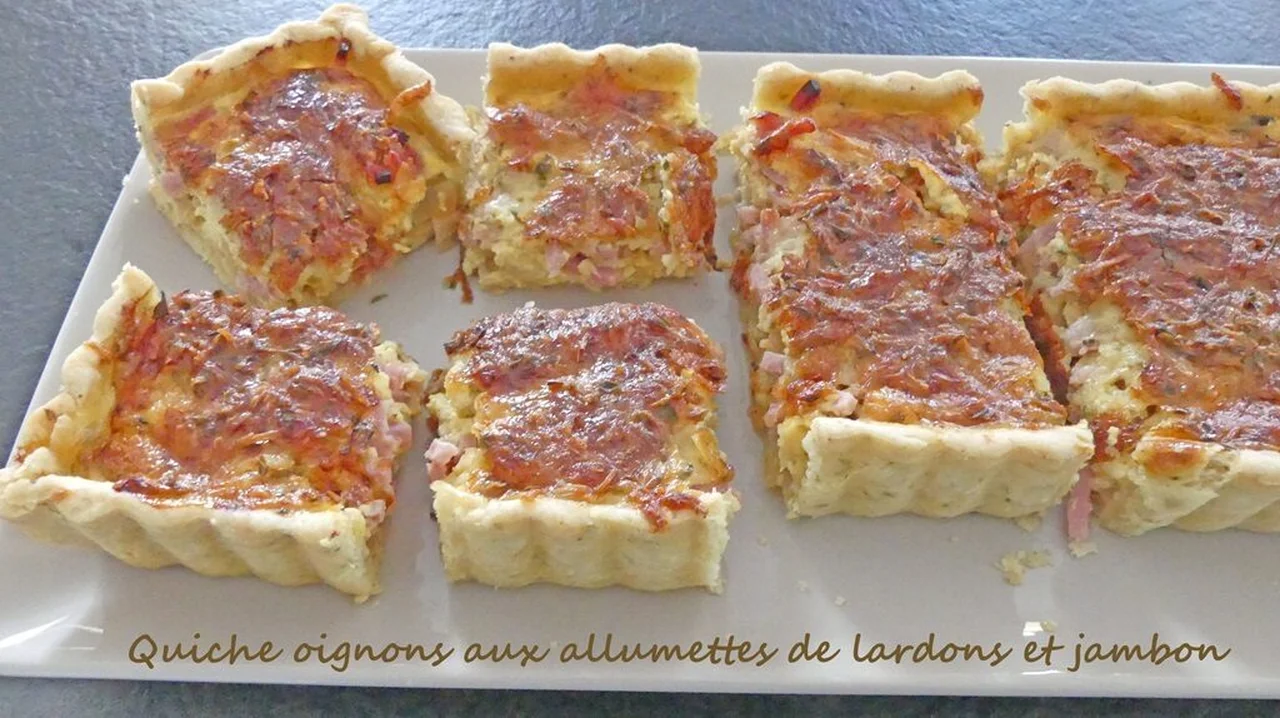Quiche aux oignons lardons et jambon