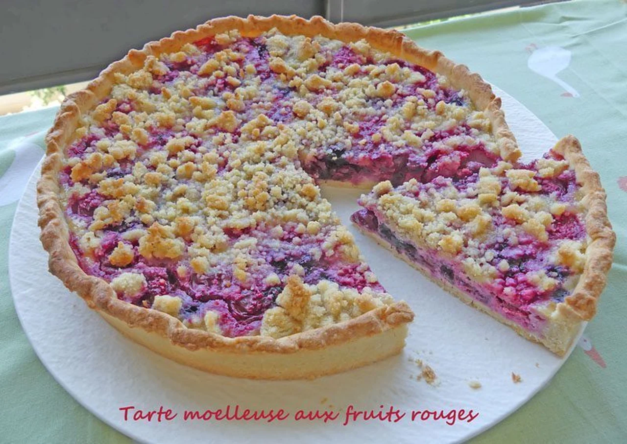 Tarte moelleuse aux fruits rouges