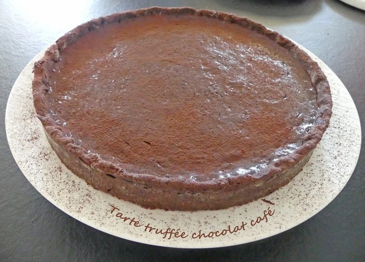Tarte truffée chocolat café