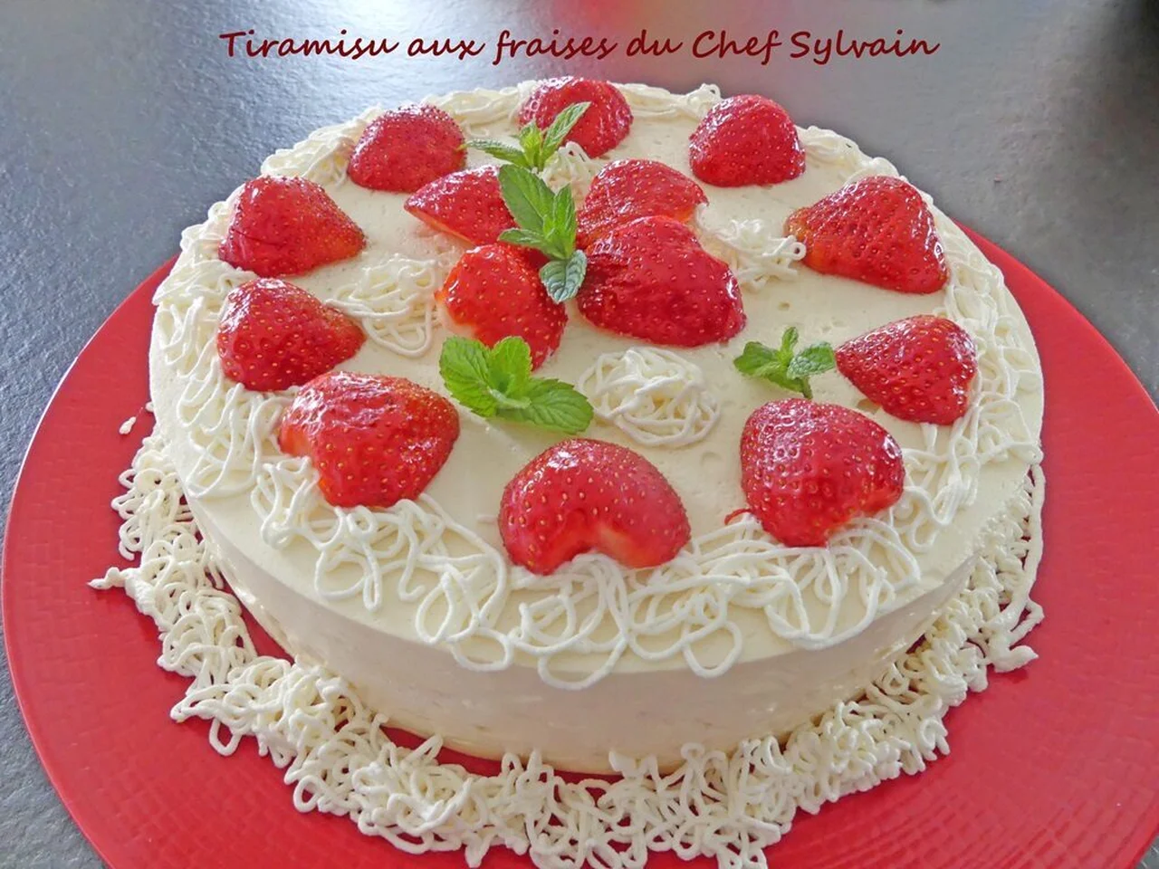 Tiramisu aux fraises du Chef Sylvain