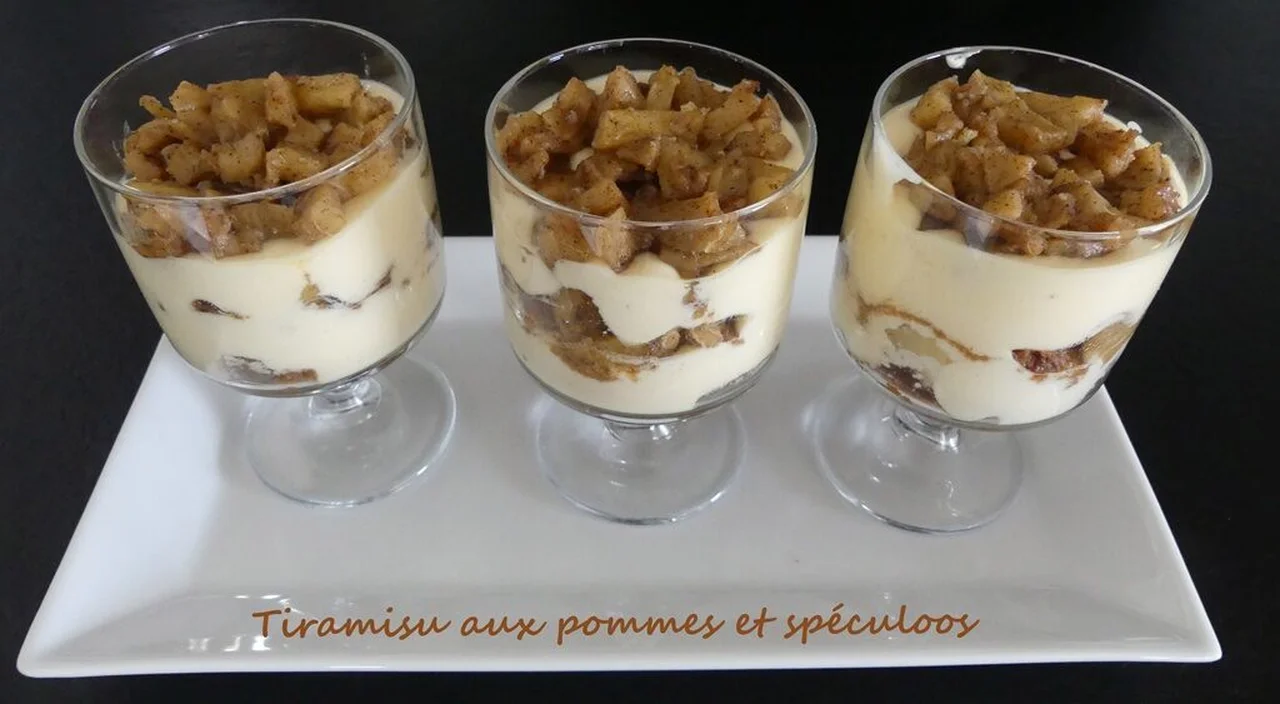 Tiramisu aux pommes et spéculoos
