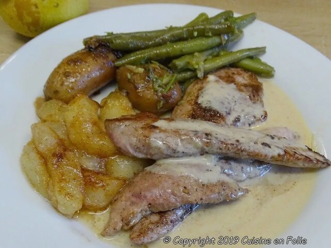Aiguillettes de canard aux poires sauce 4 épices