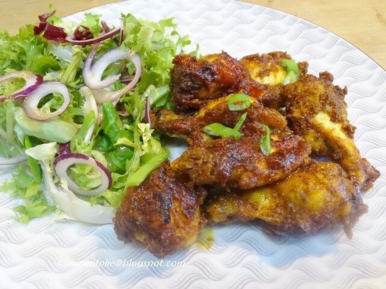 Ailes de poulets à l'américaine sauce BBQ fumée
