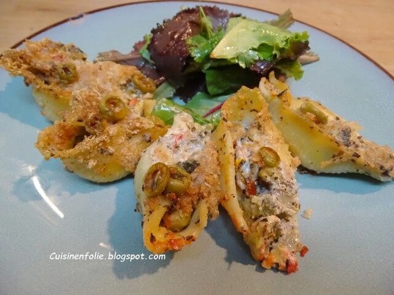 Conchiglioni farcis aux courgettes