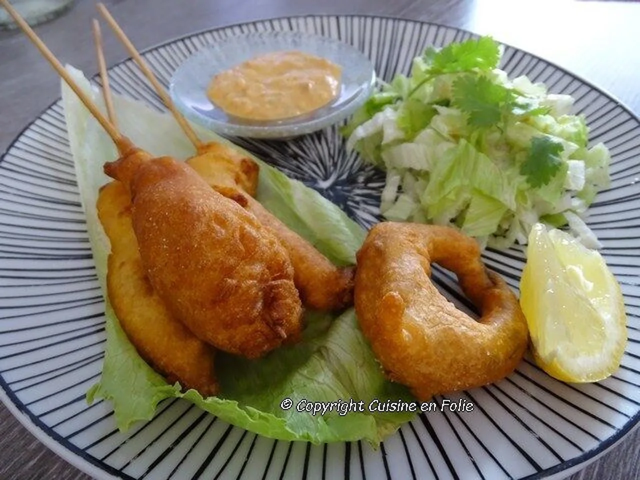 Corn dogs de crevettes