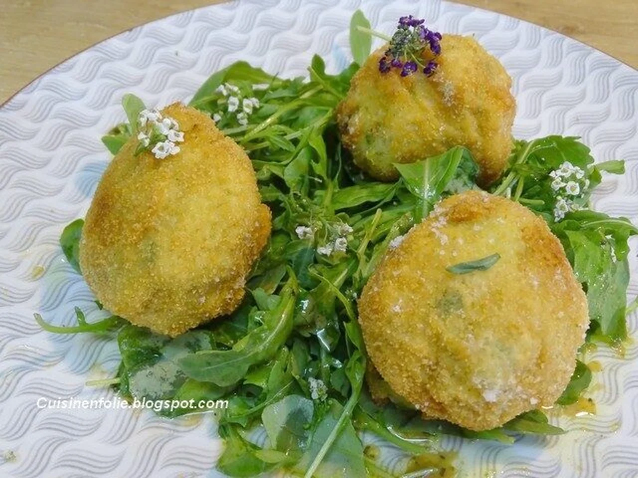 Croquettes de pomme de terre aux épices, mozzarella et Comté