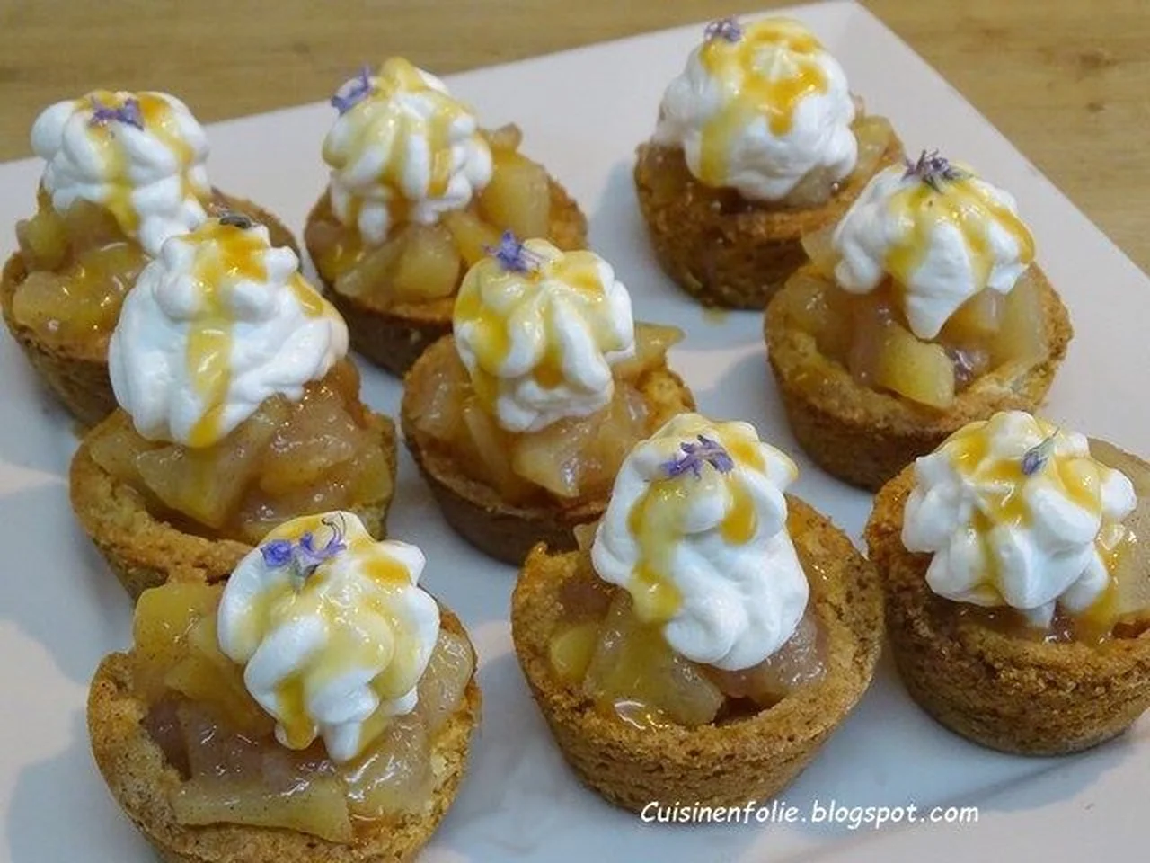 Mini apple pie, chantilly et caramel beurre salé