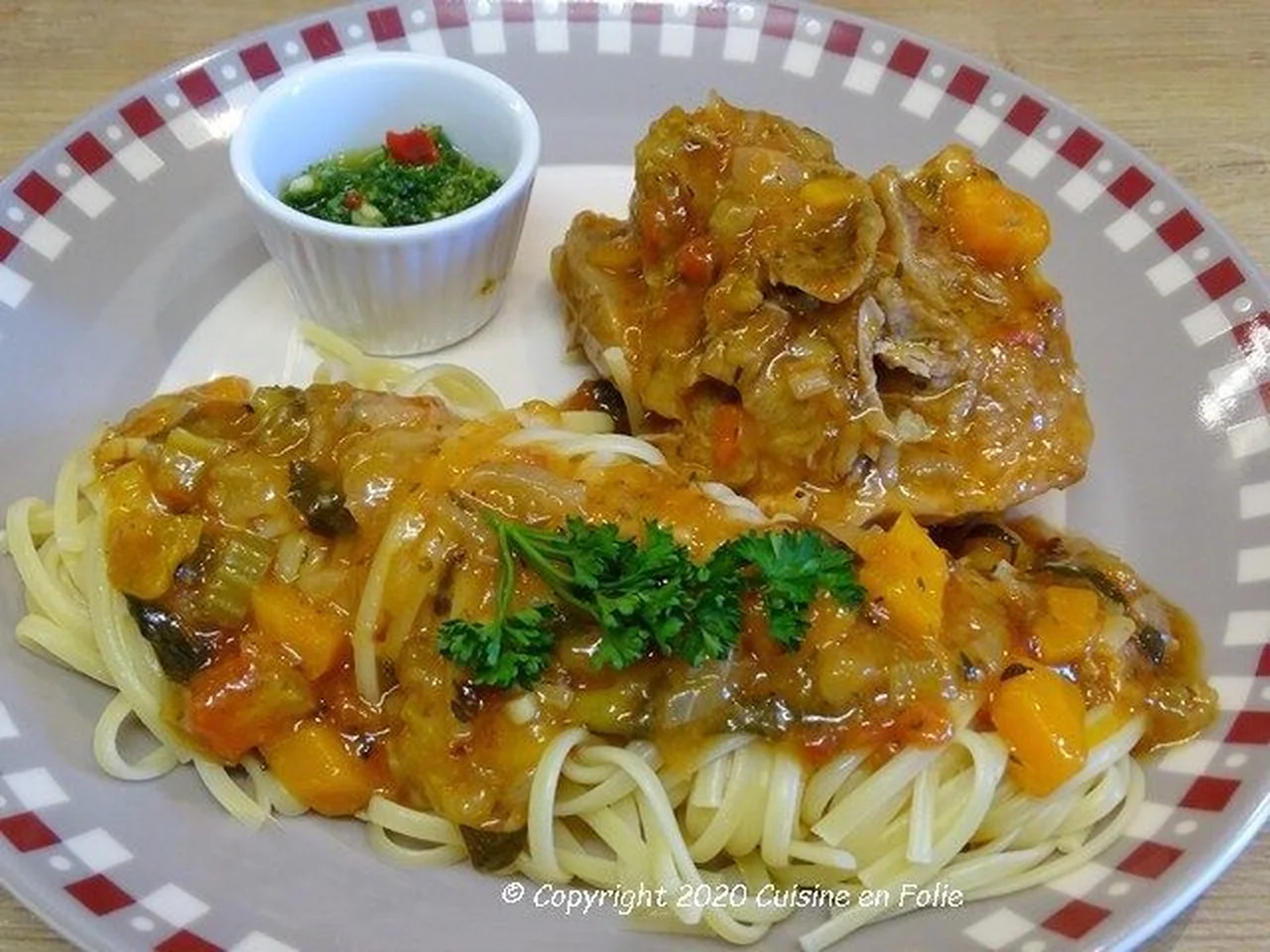 Osso bucco de dinde et son Gremolata aux agrumes