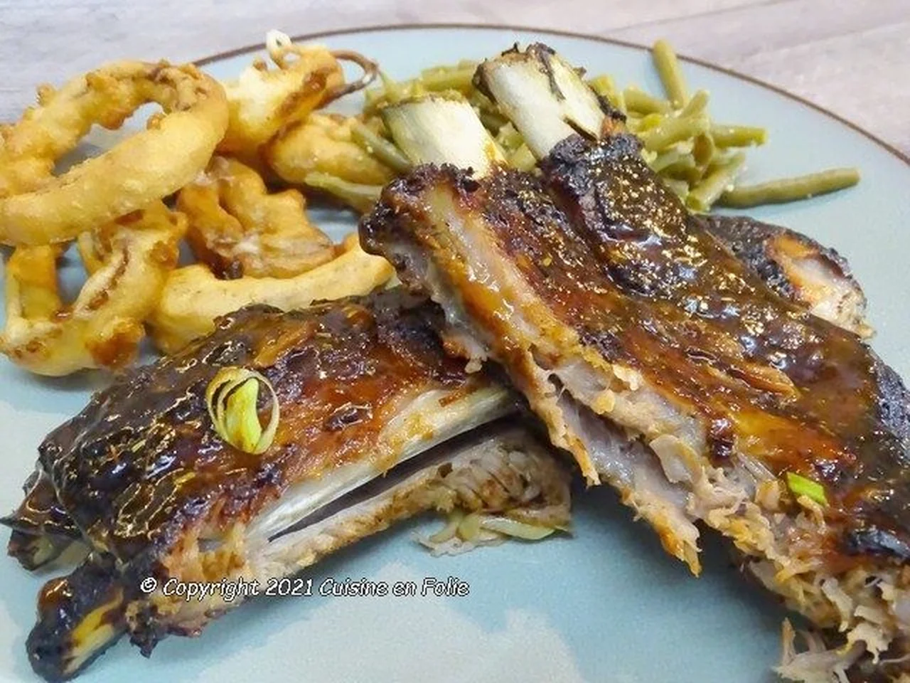 Ribs de porc, marinade sauce BBQ fumée