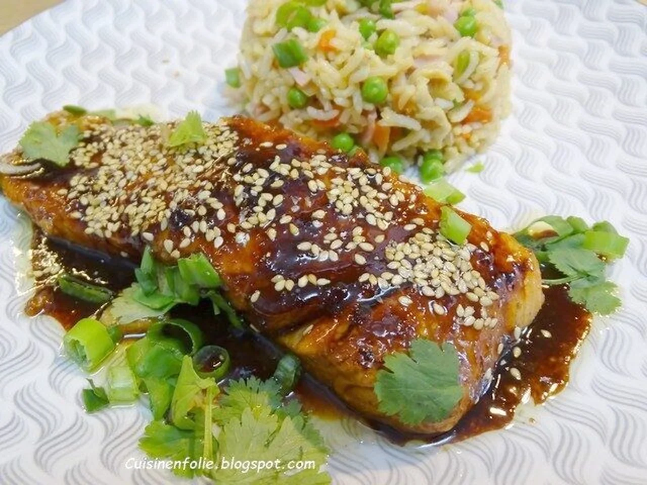 Saumon laqué sauce Teriyaki