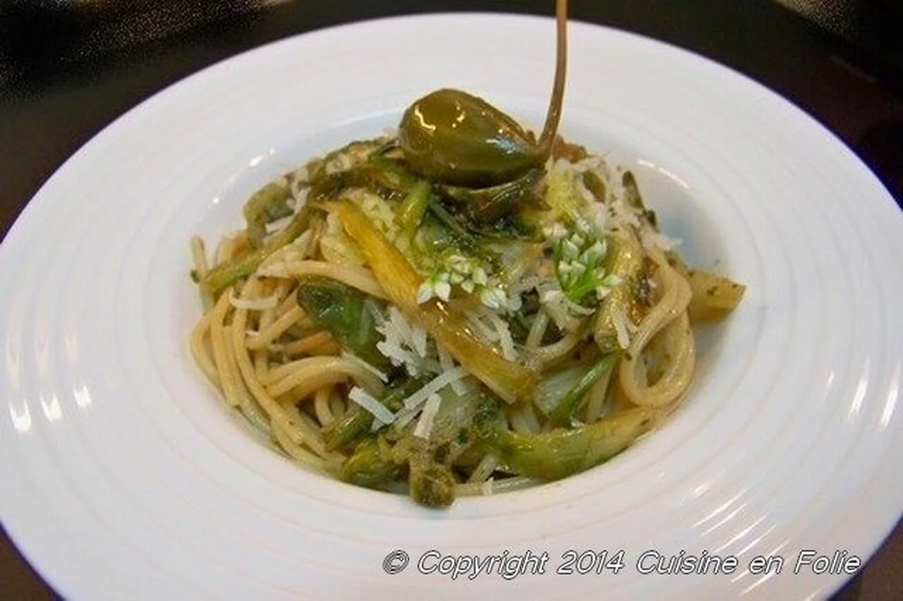 Spaghettis à la puntarelle