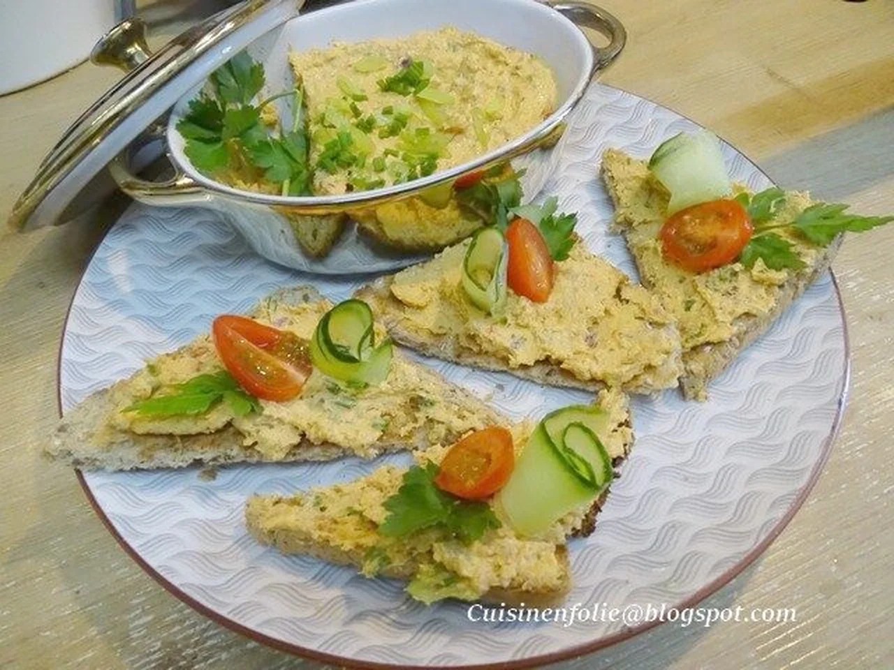 Tartinade de jambon au curry et paprika fumé